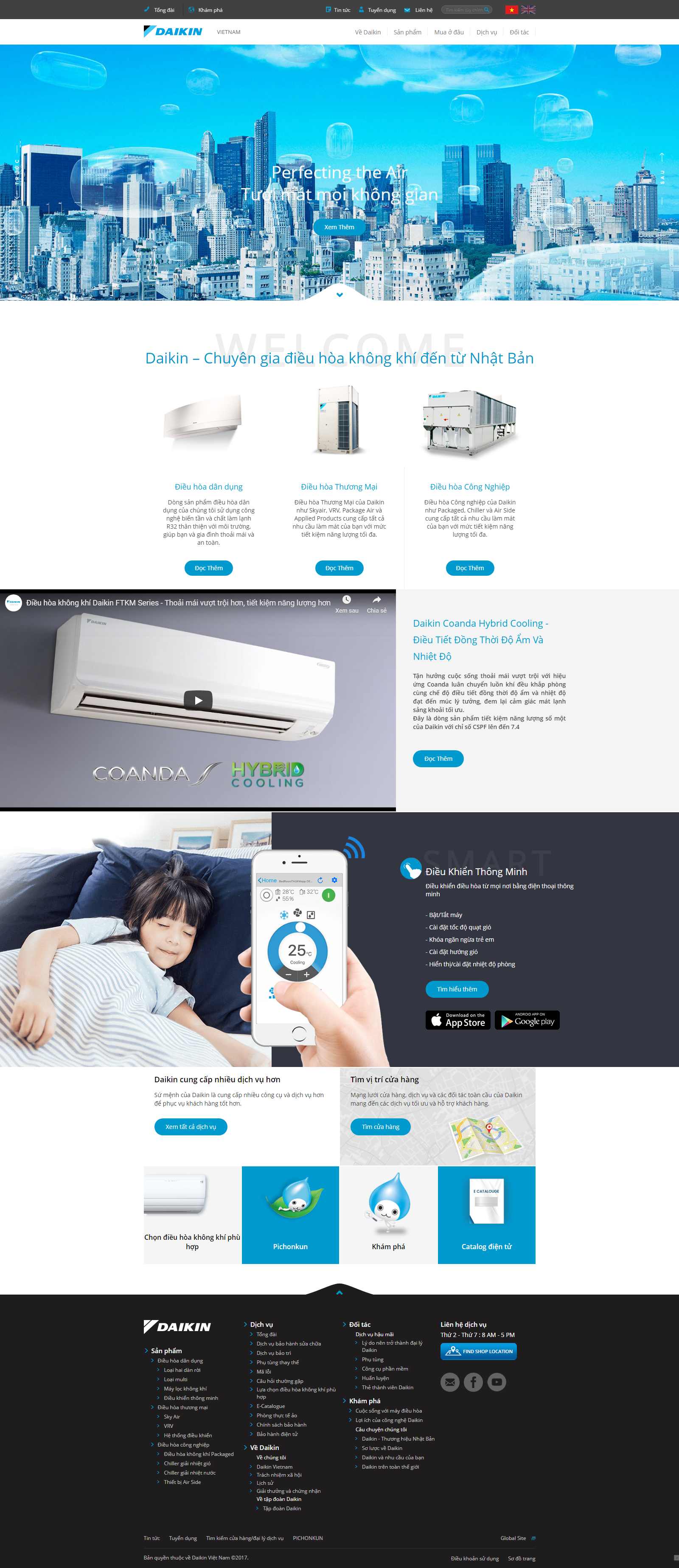 Thiết kế Website bảo dưỡng điều hòa - www.daikin.com.vn - VietWebGroup.Vn
