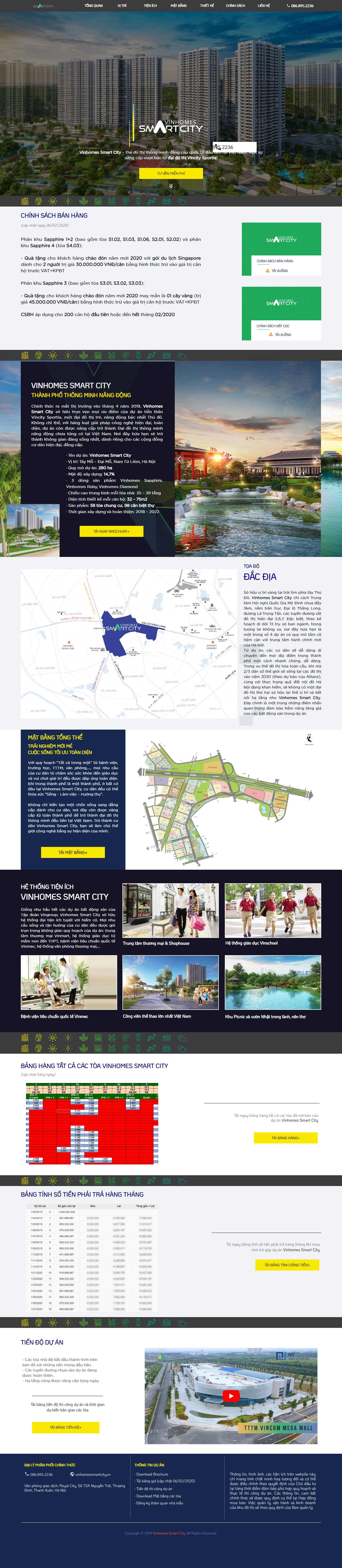 Thiết kế Website bất động sản - www.vinhomessmartcity.vn - VietWebGroup.Vn