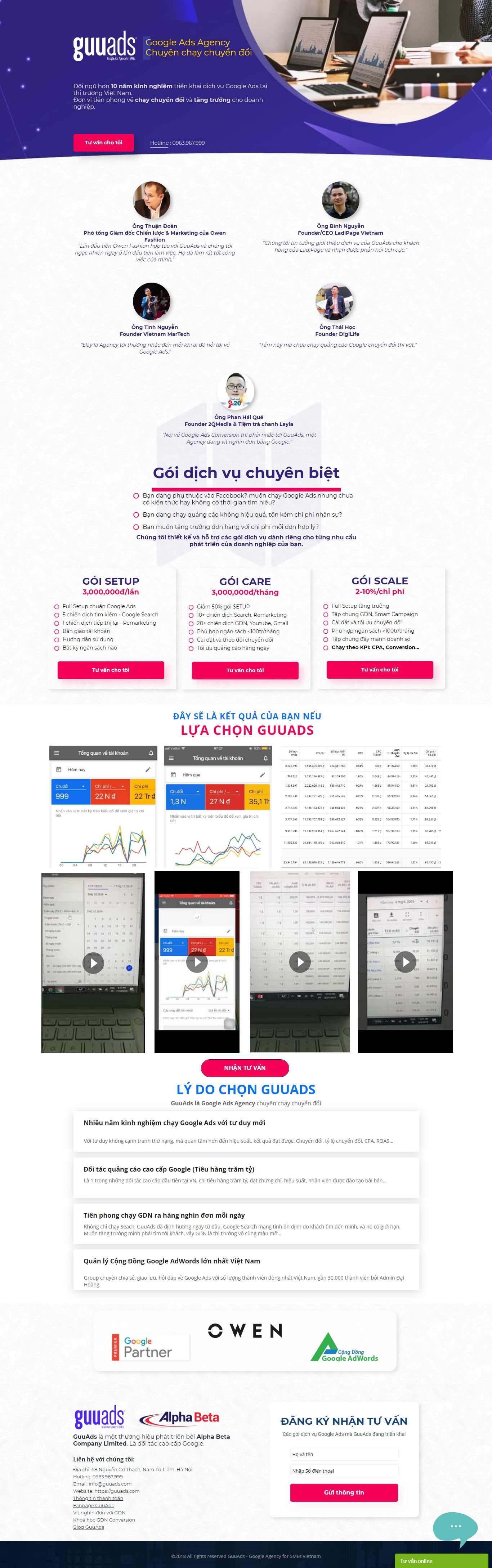 Thiết kế Website quảng cáo google - guuads.com - VietWebGroup.Vn