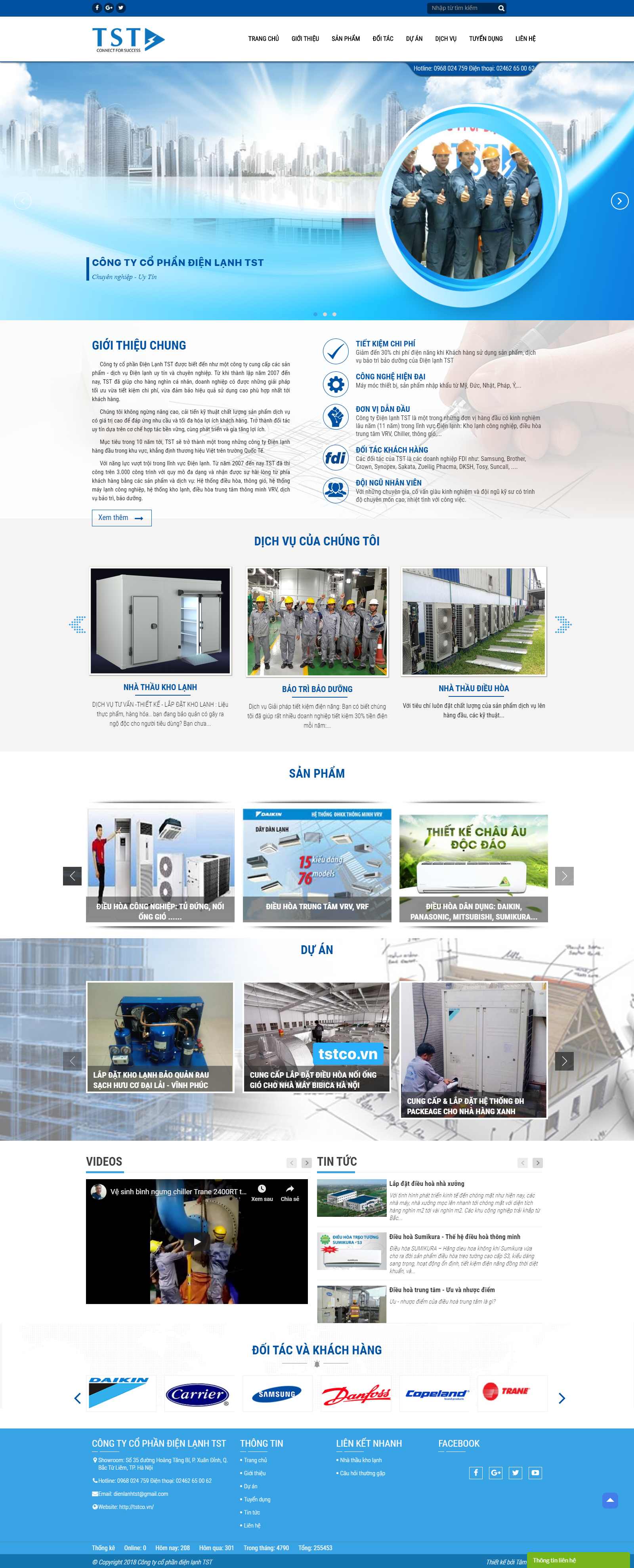 Thiết kế Website bảo dưỡng điều hòa - tstco.vn - VietWebGroup.Vn