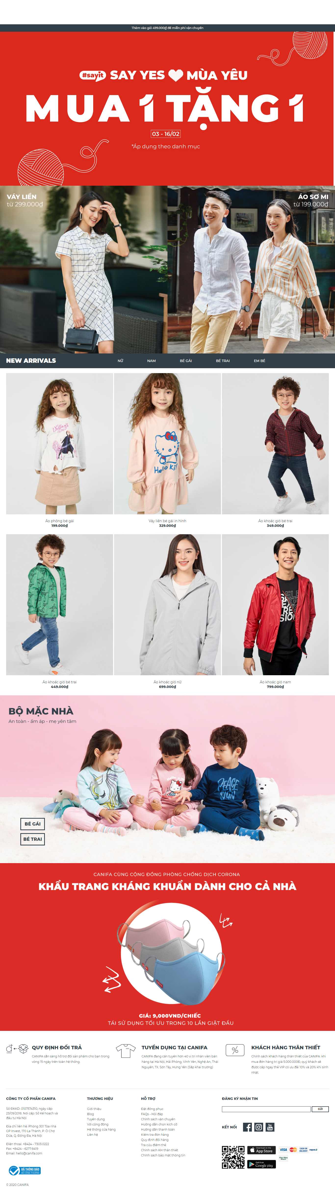 Thiết kế Website áo thun - canifa.com - VietWebGroup.Vn
