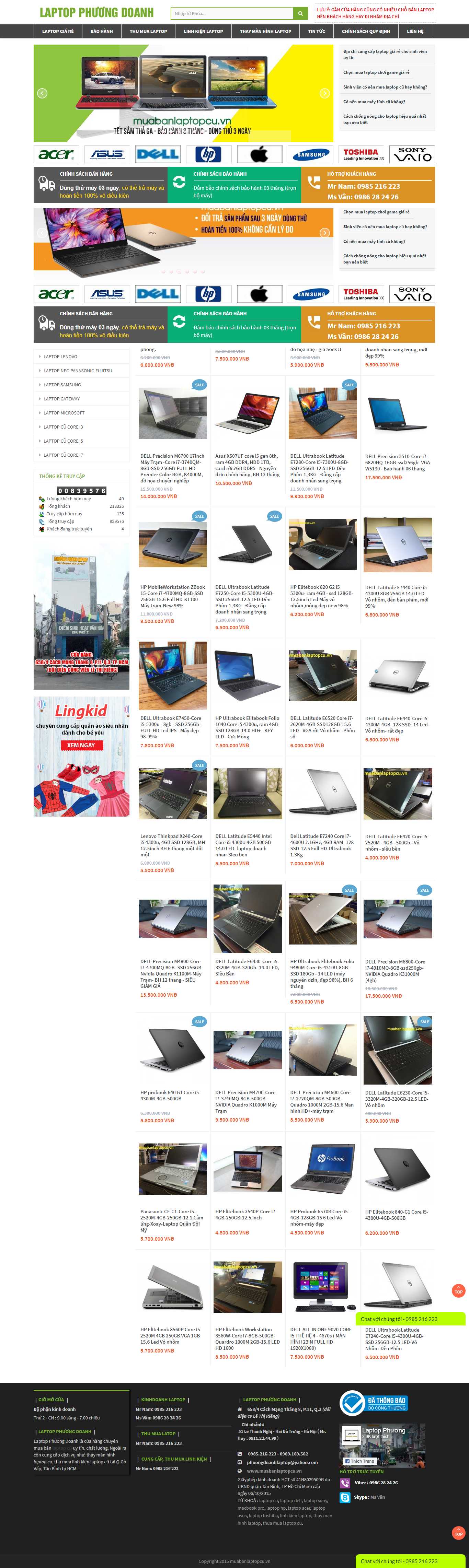 Thiết kế Website bán laptop - muabanlaptopcu.vn - VietWebGroup.Vn