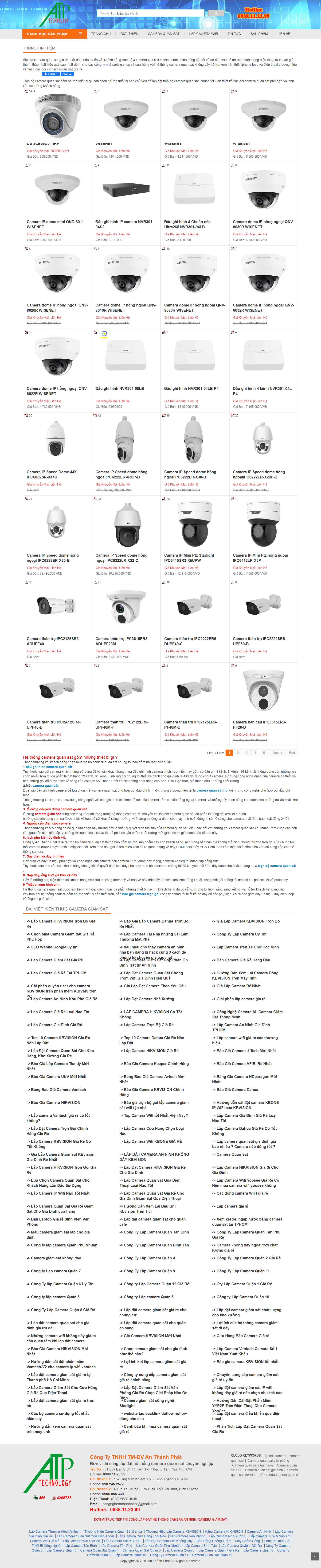 Thiết kế Website lắp đặt camera - camerasaigon24h.com - VietWebGroup.Vn