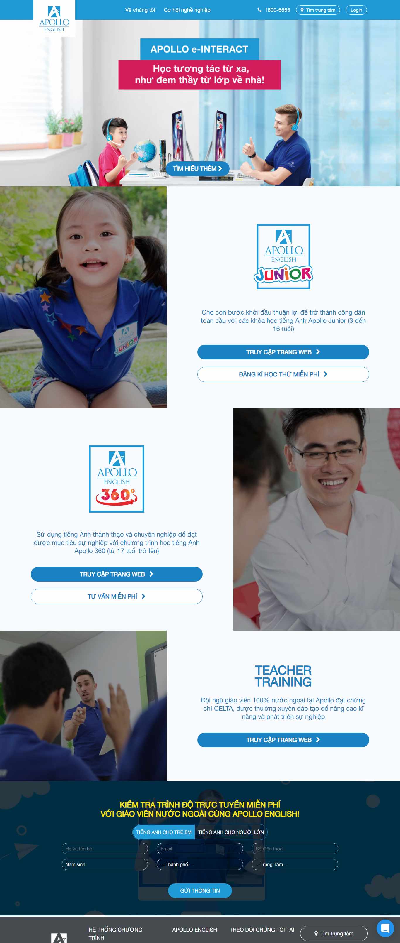 Thiết kế Website trung tâm anh ngữ - apollo.edu.vn - VietWebGroup.Vn