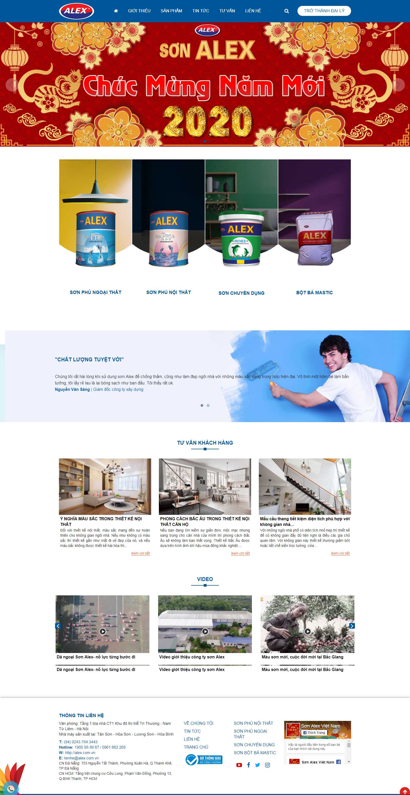 Thiết kế Website bán sơn - alex.com.vn - VietWebGroup.Vn