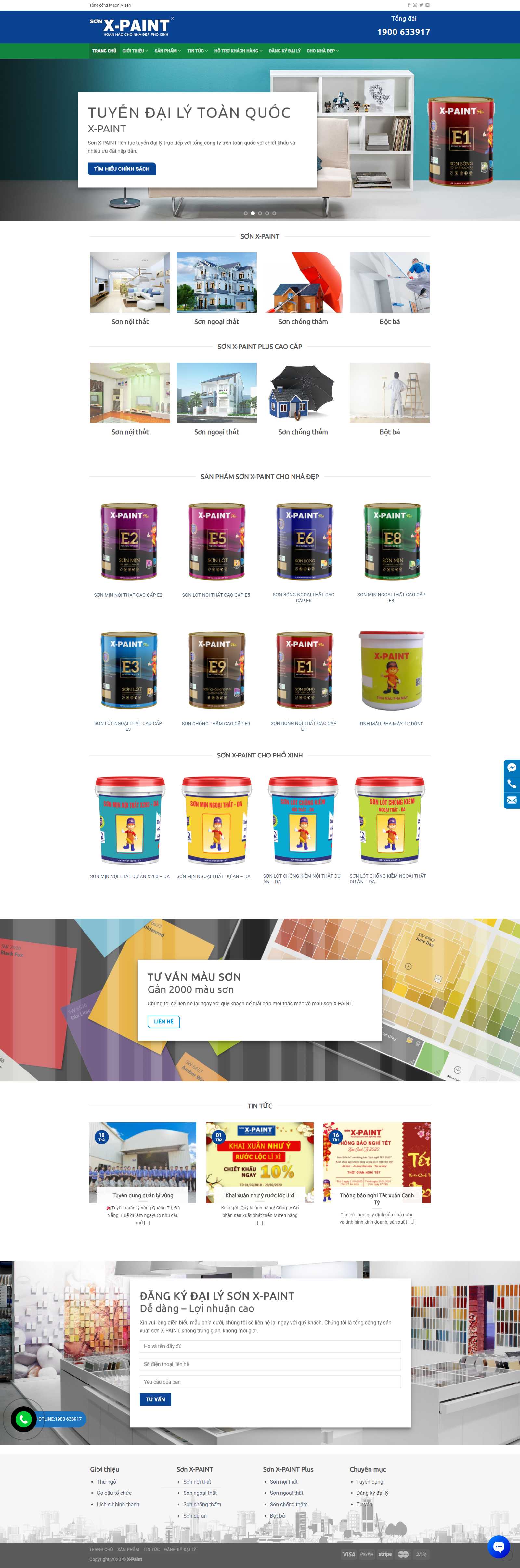 Thiết kế Website bán sơn - xpaint.vn - VietWebGroup.Vn