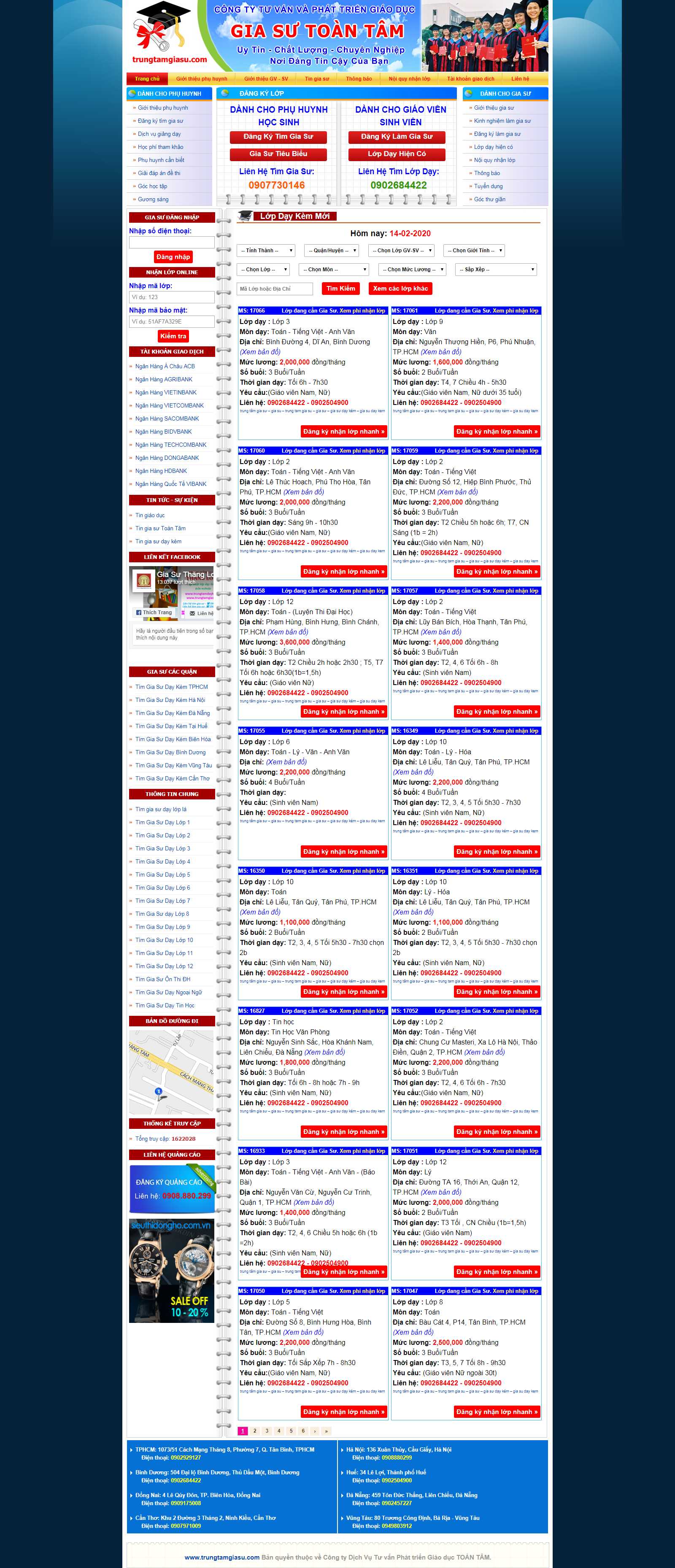 Thiết kế Website trung tâm gia sư - www.trungtamgiasu.com - VietWebGroup.Vn