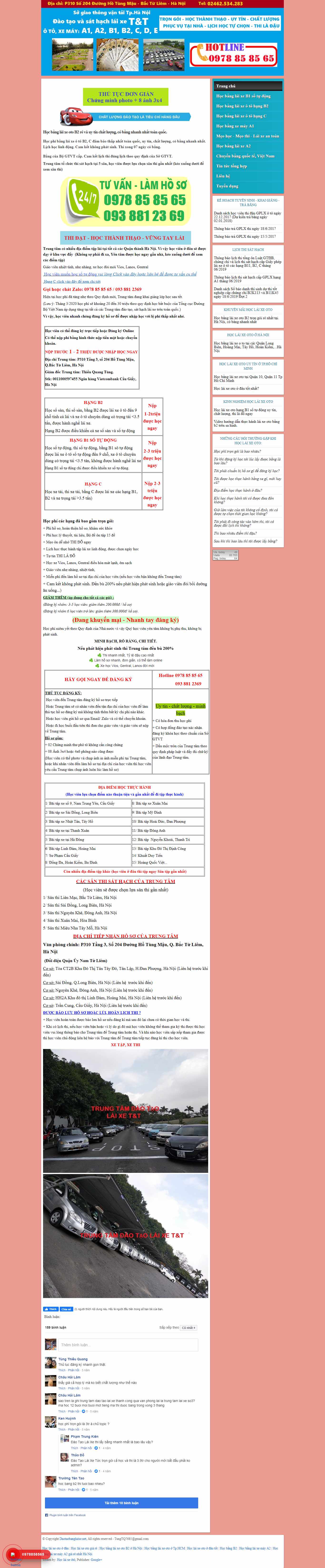 Thiết kế Website trung tâm lái xe - daotaobanglaixe.net - VietWebGroup.Vn