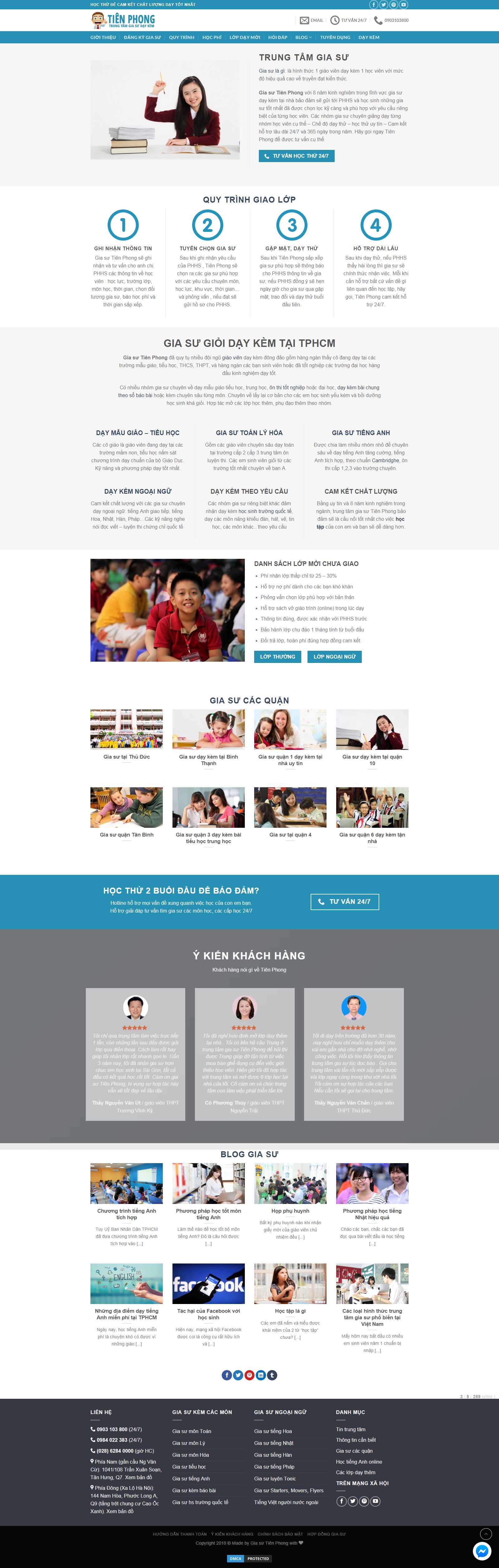 Thiết kế Website trung tâm gia sư - giasutienphong.com.vn - VietWebGroup.Vn