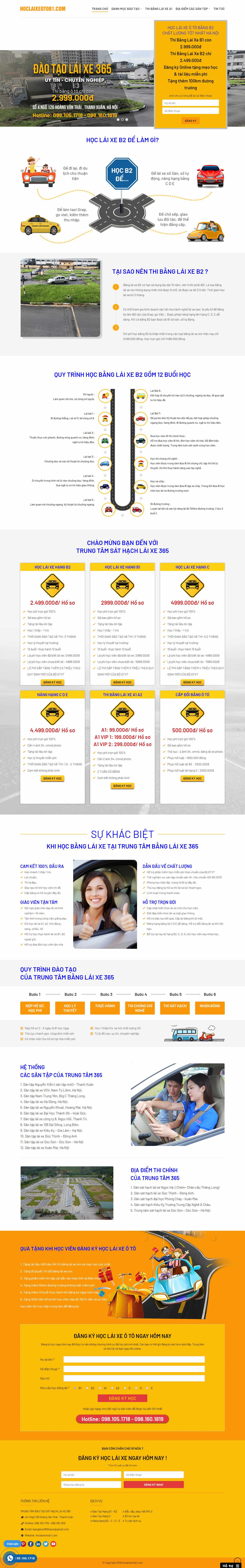 Thiết kế Website trung tâm lái xe - hoclaixeotob1.com - VietWebGroup.Vn
