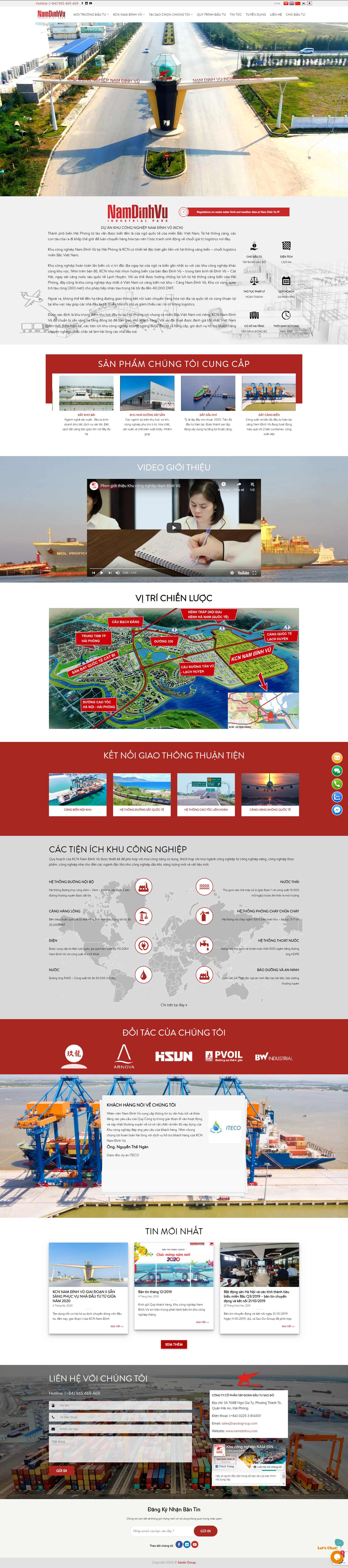 Thiết kế Website khu công nghiệp - namdinhvu.com - VietWebGroup.Vn