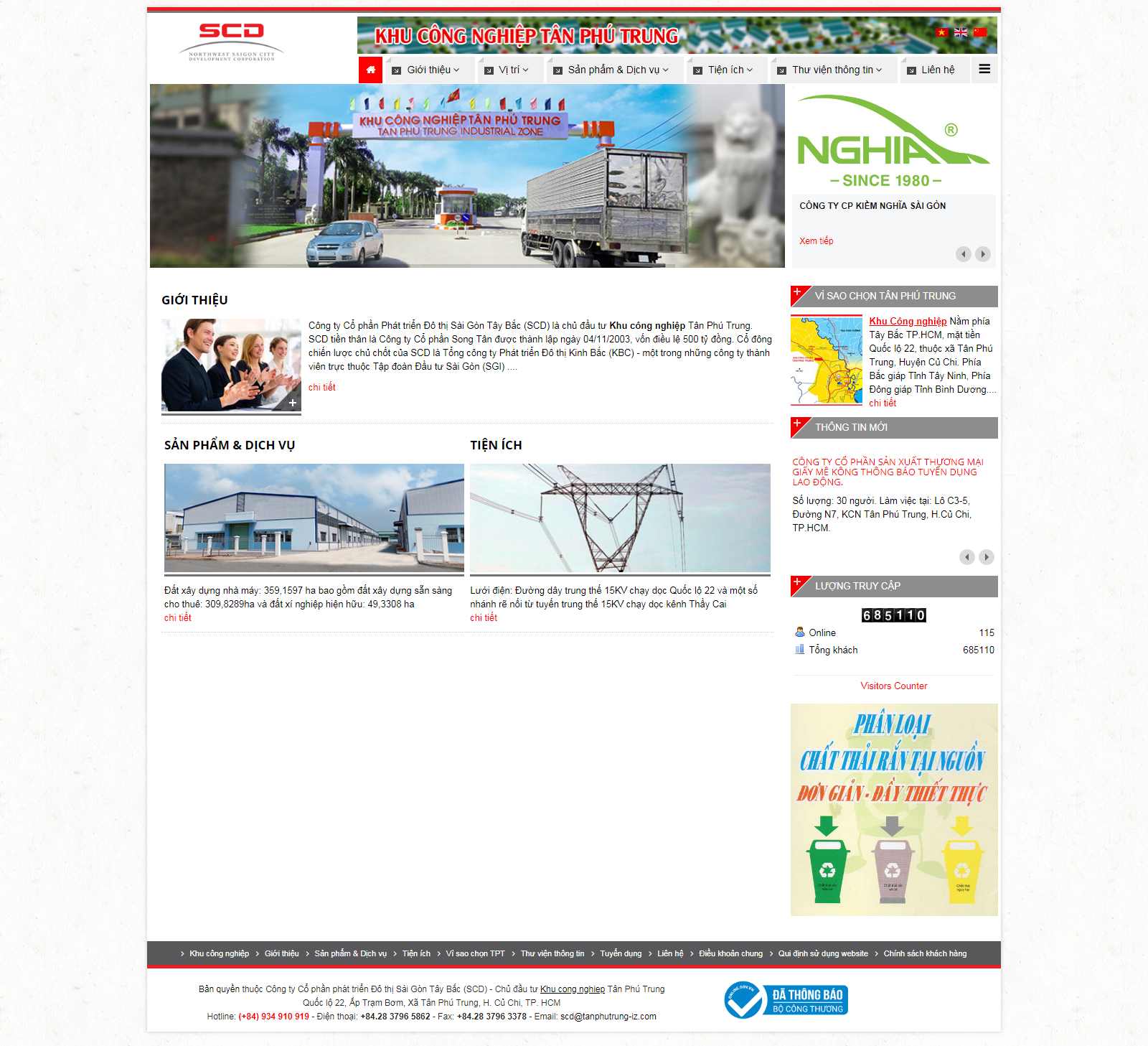 Thiết kế Website khu công nghiệp - www.tanphutrung-iz.com - VietWebGroup.Vn