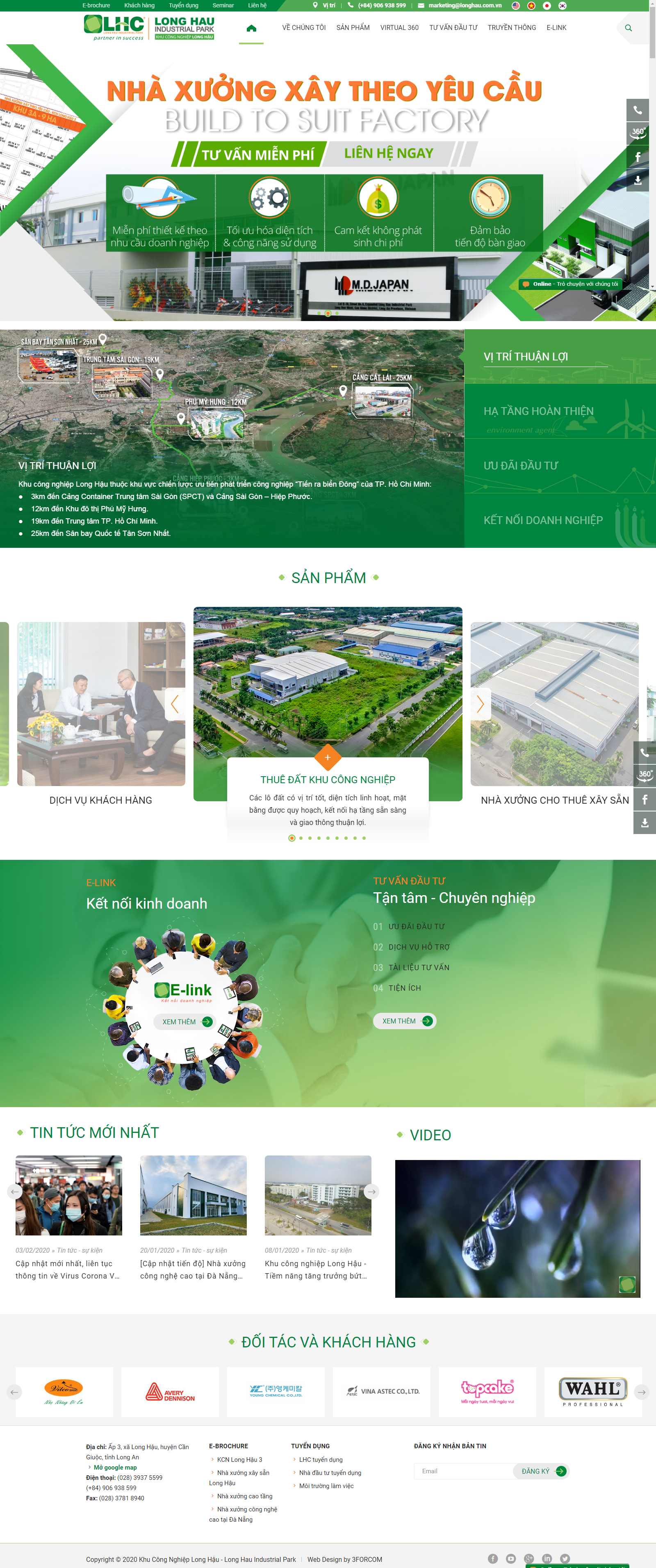 Thiết kế Website khu công nghiệp - longhau.com.vn - VietWebGroup.Vn