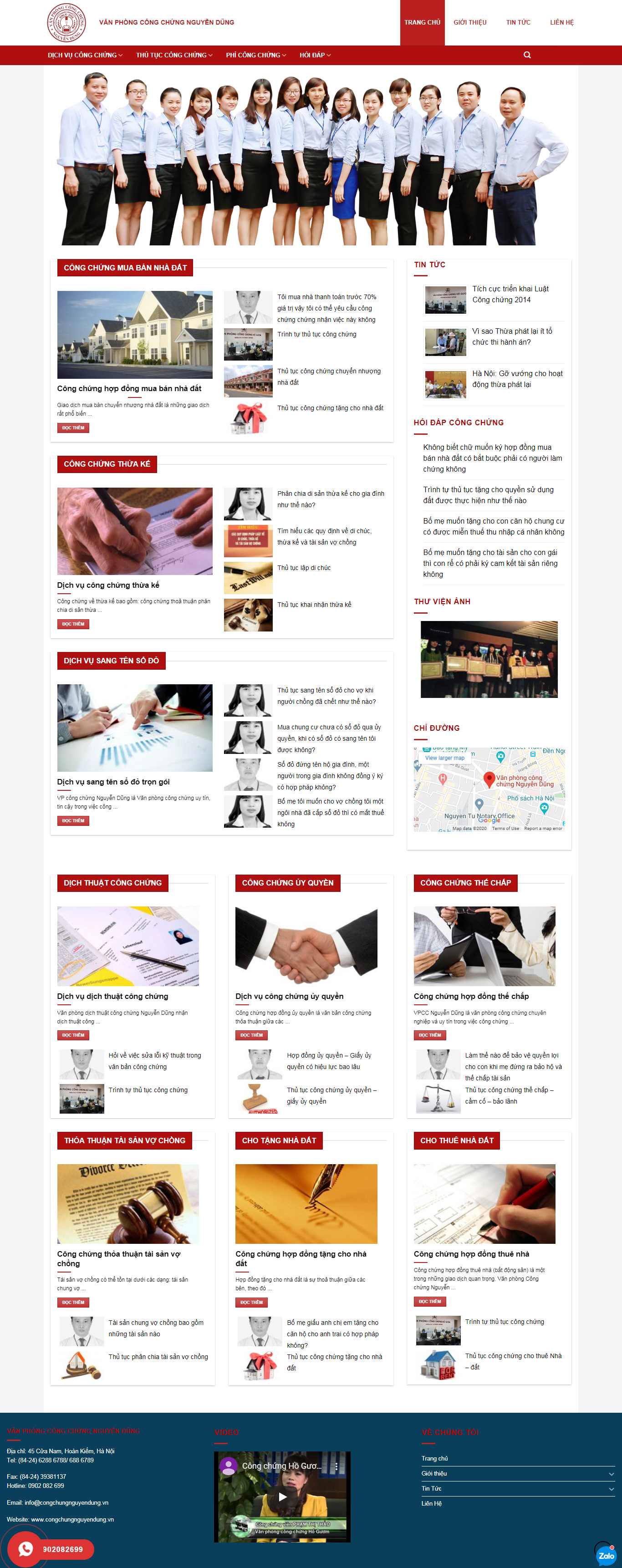 Thiết kế Website công chứng - congchungnguyendung.vn - VietWebGroup.Vn
