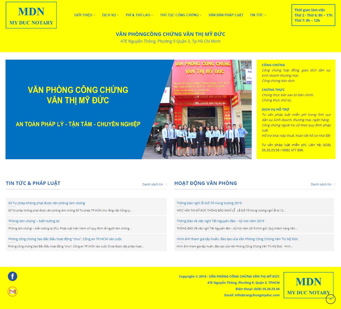 Thiết kế Website công chứng - congchungmyduc.com - VietWebGroup.Vn