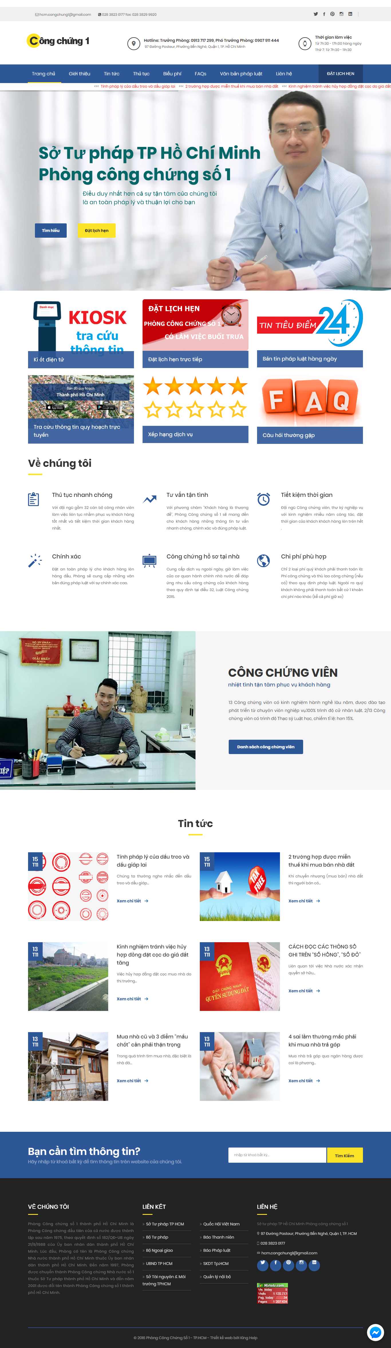 Thiết kế Website công chứng - congchung.gov.vn - VietWebGroup.Vn