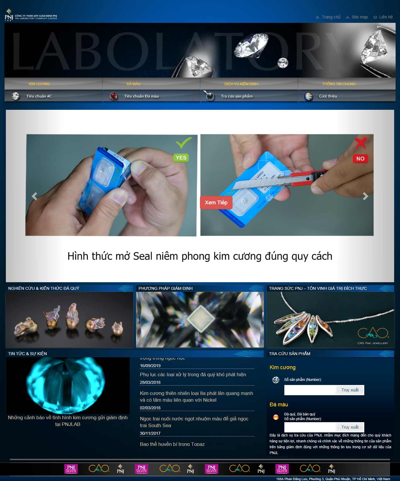 Thiết kế Website thẩm định sản phẩm - pnjlab.com.vn - VietWebGroup.Vn