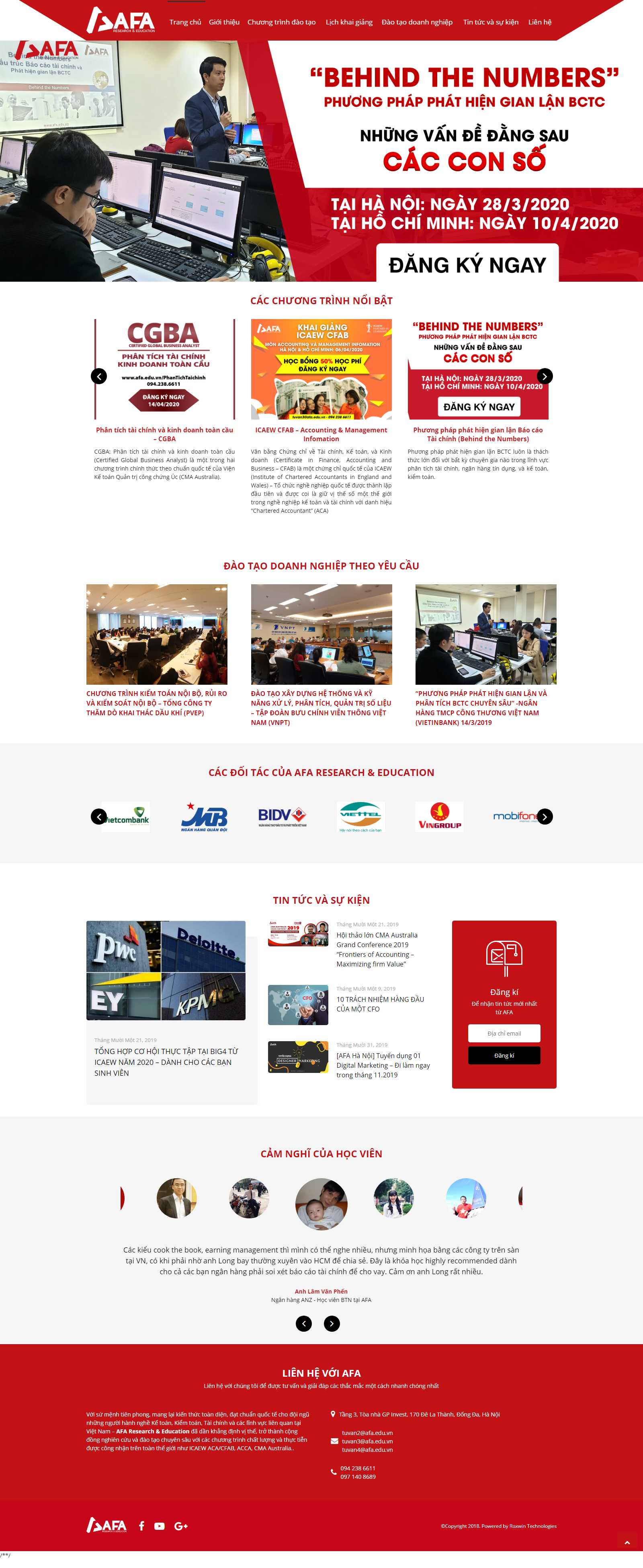 Thiết kế Website kiểm toán - www.afa.edu.vn - VietWebGroup.Vn