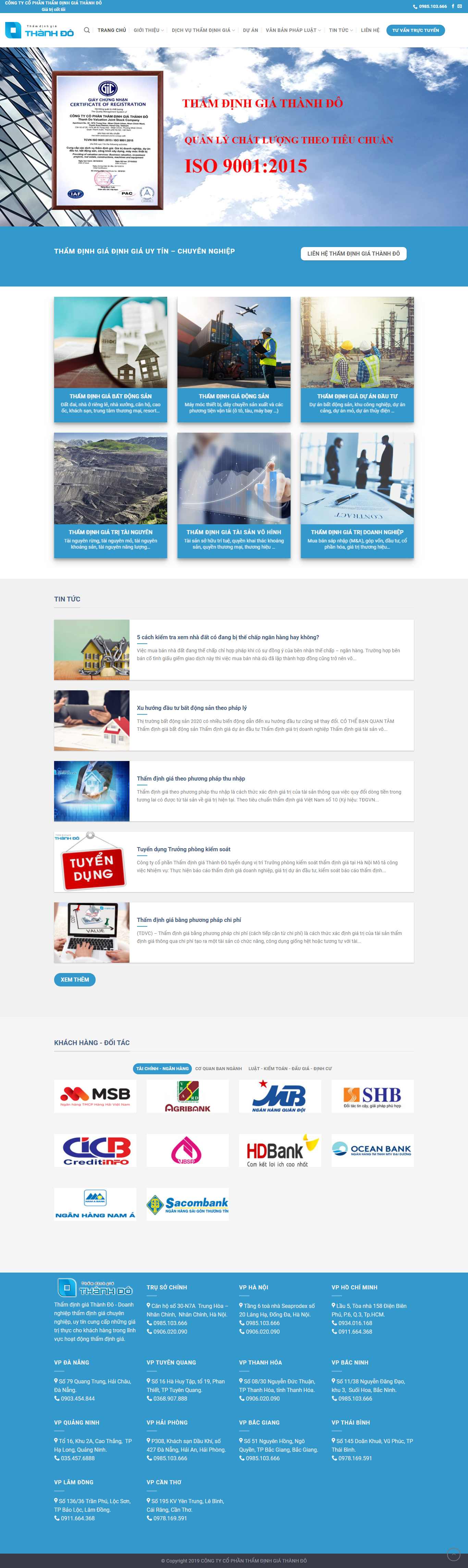 Thiết kế Website thẩm định sản phẩm - thamdinhgiathanhdo.com - VietWebGroup.Vn