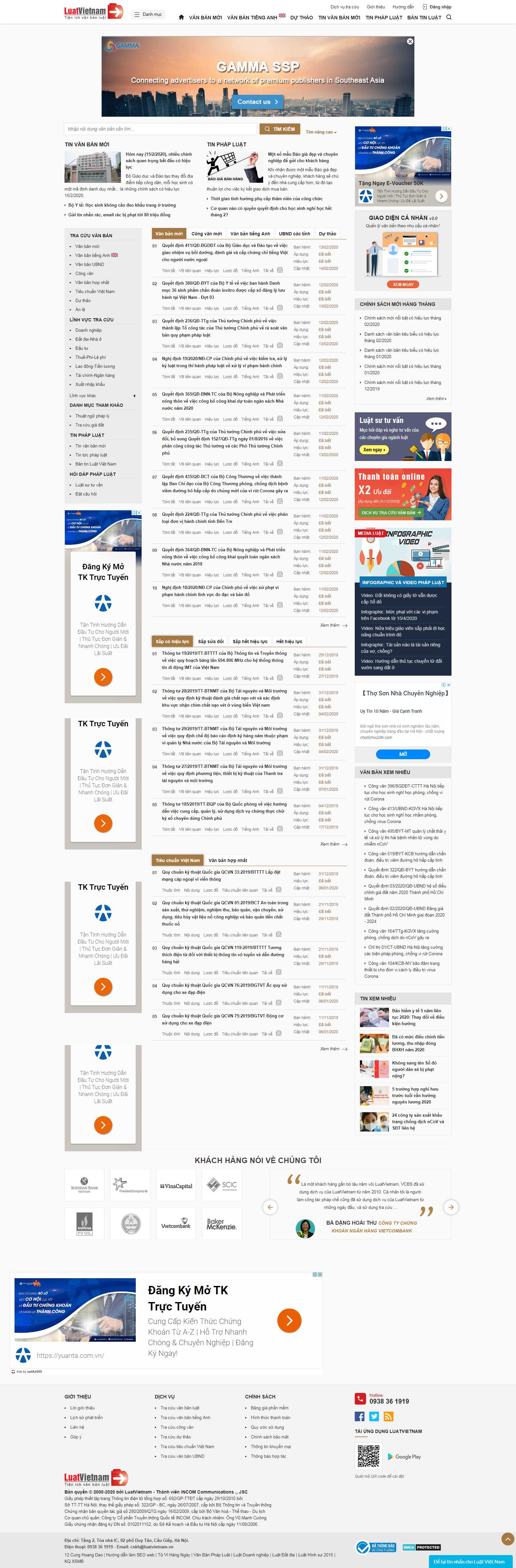 Thiết kế Website logistics - luatvietnam.vn - VietWebGroup.Vn