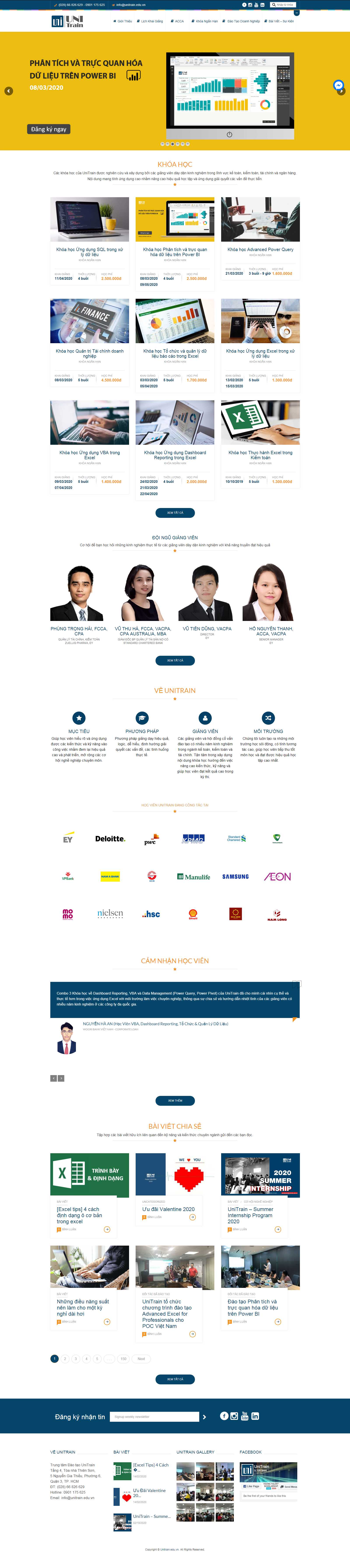 Thiết kế Website tổng công ty - unitrain.edu.vn - VietWebGroup.Vn