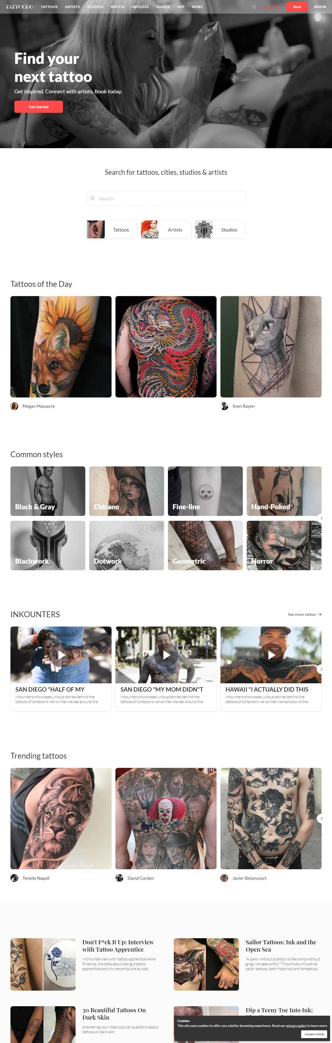 Thiết kế Website dịch vụ phun săm - www.tattoodo.com - VietWebGroup.Vn