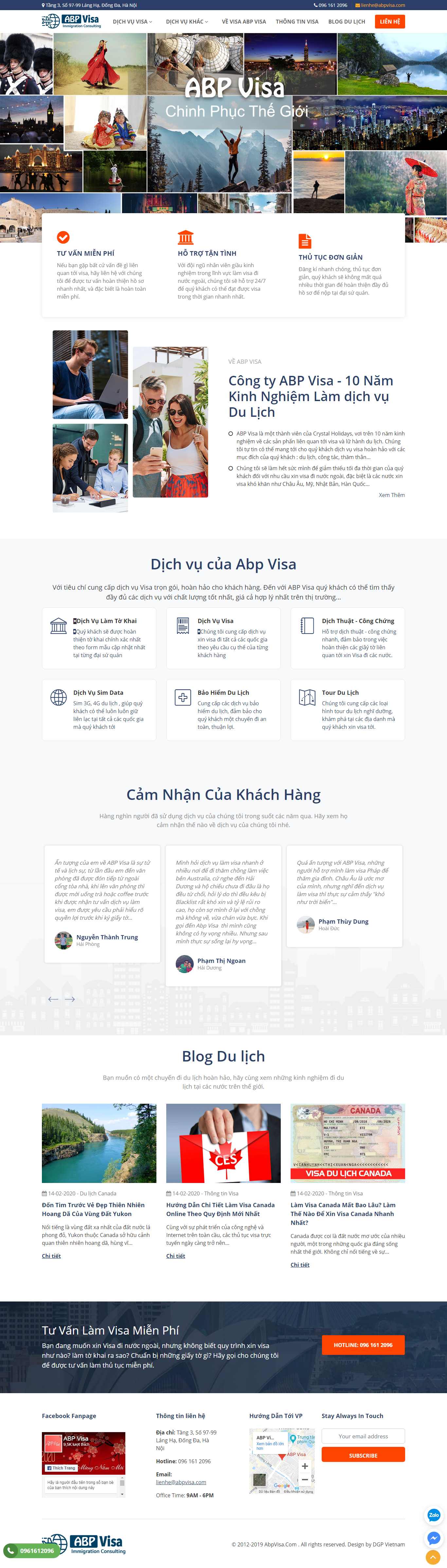 Thiết kế Website dịch vụ visa - abpvisa.com - VietWebGroup.Vn
