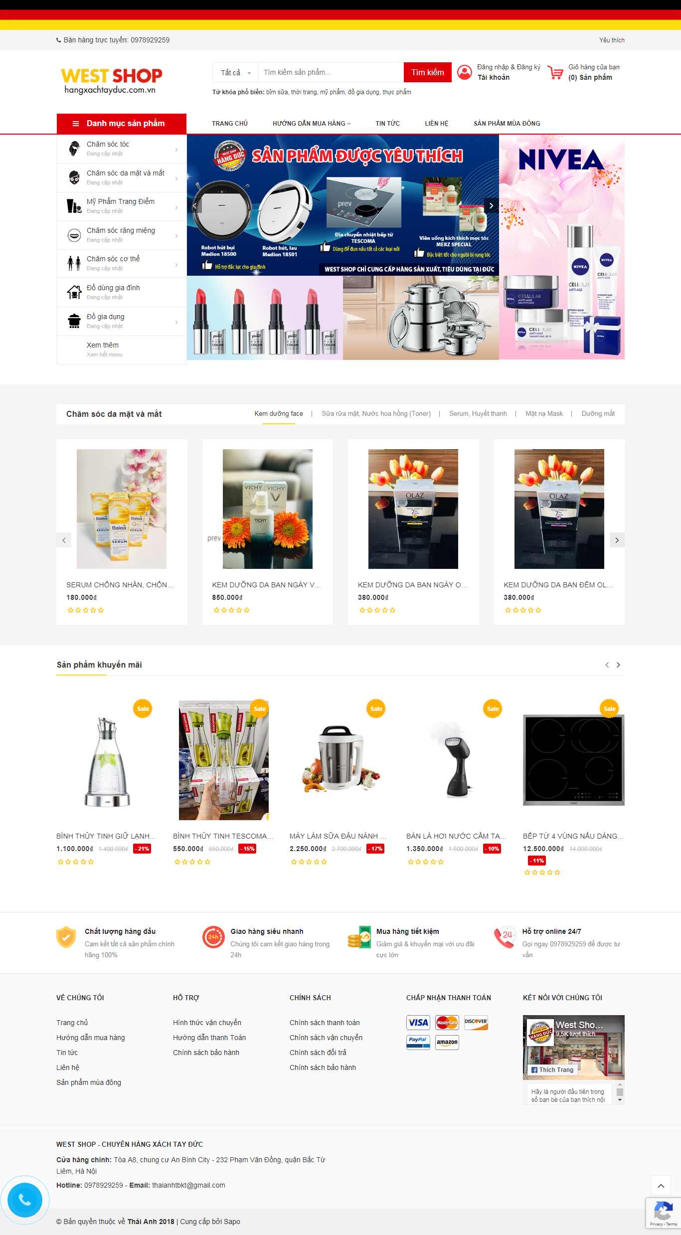 Thiết kế Website hàng xách tay - hangxachtayduc.com.vn - VietWebGroup.Vn