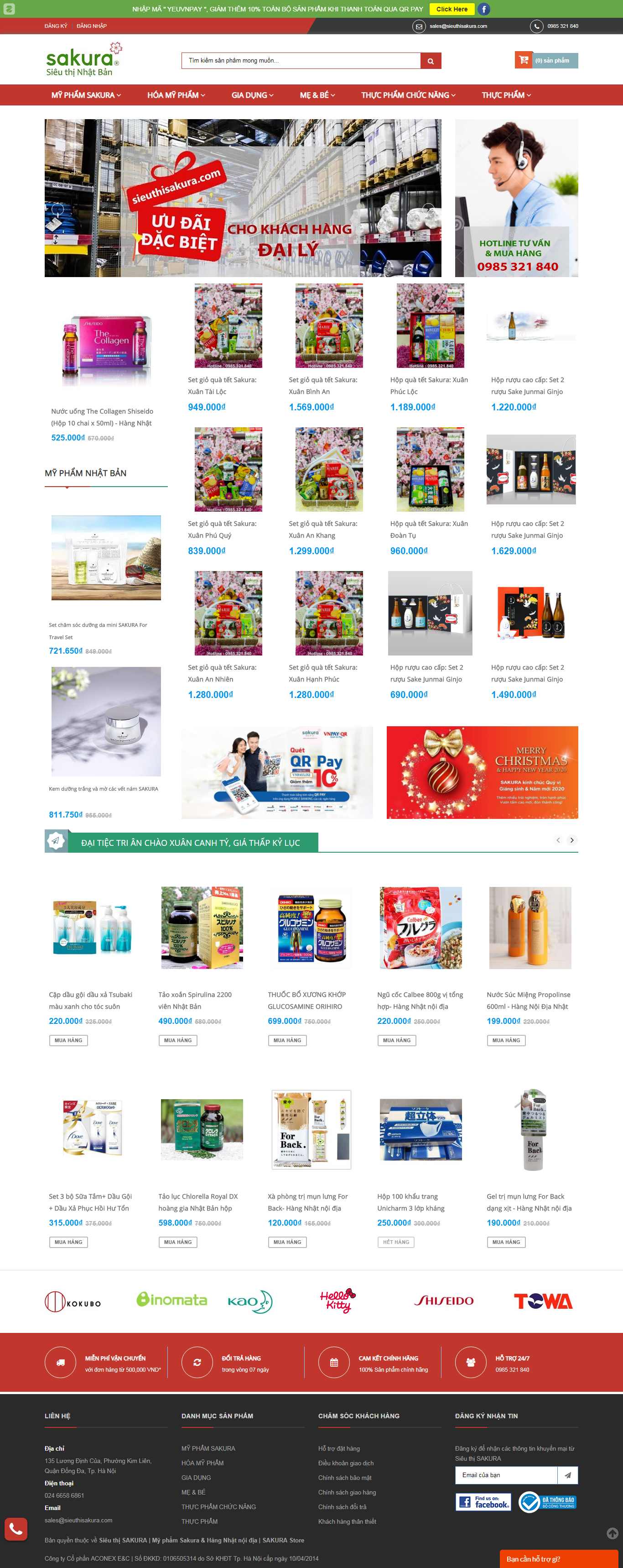 Thiết kế Website hàng xách tay - sieuthisakura.com - VietWebGroup.Vn