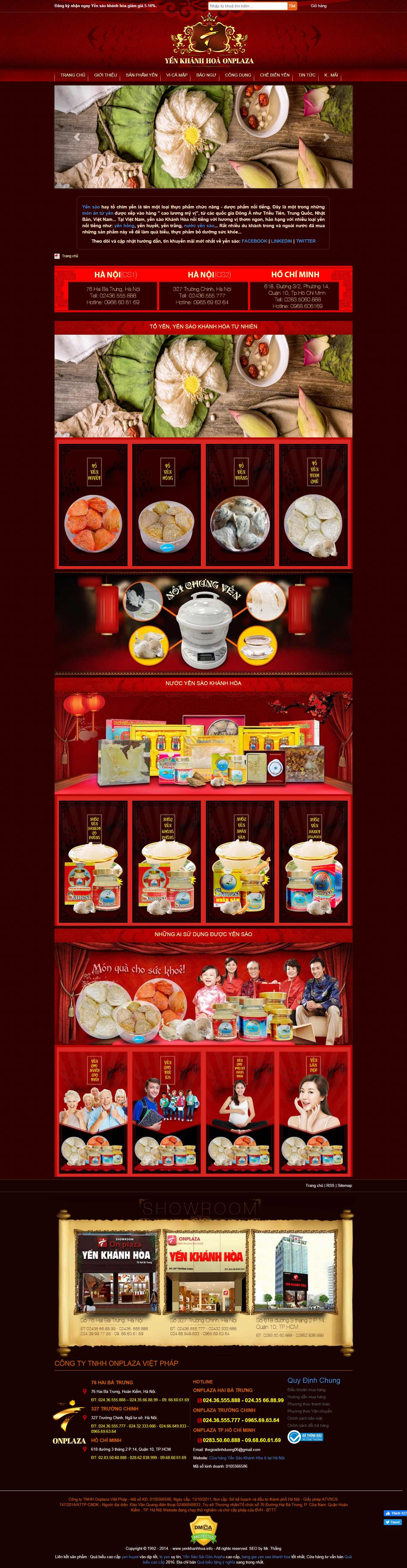 Thiết kế Website yến sào - yenkhanhhoa.info - VietWebGroup.Vn