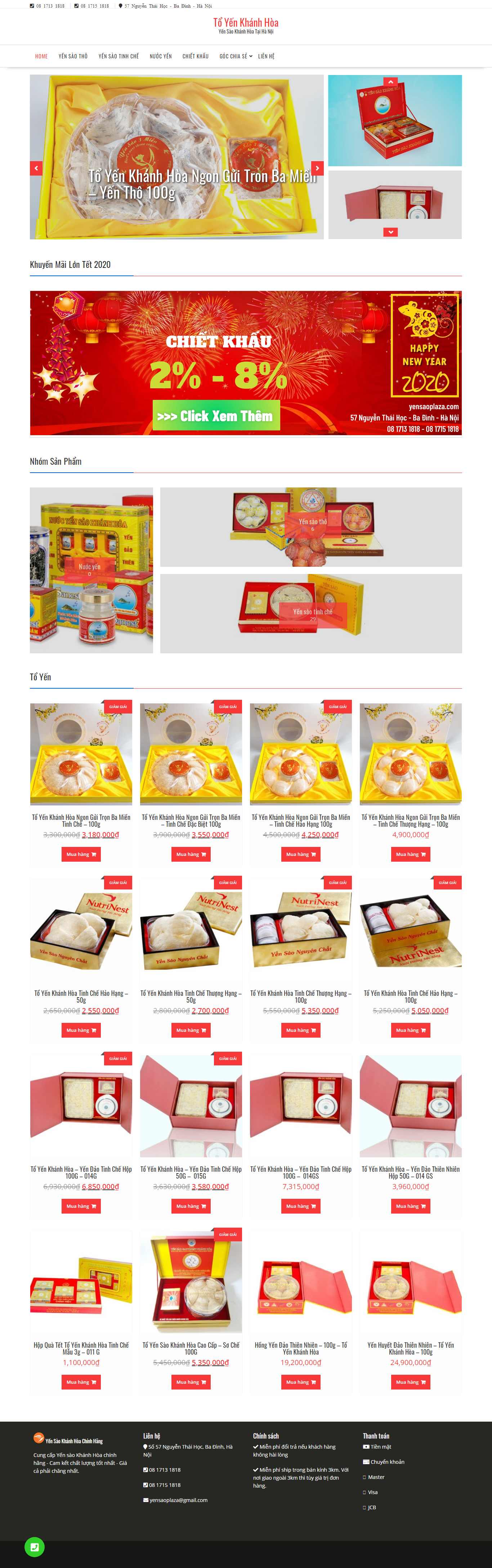 Thiết kế Website yến sào - toyenkhanhhoa.info - VietWebGroup.Vn