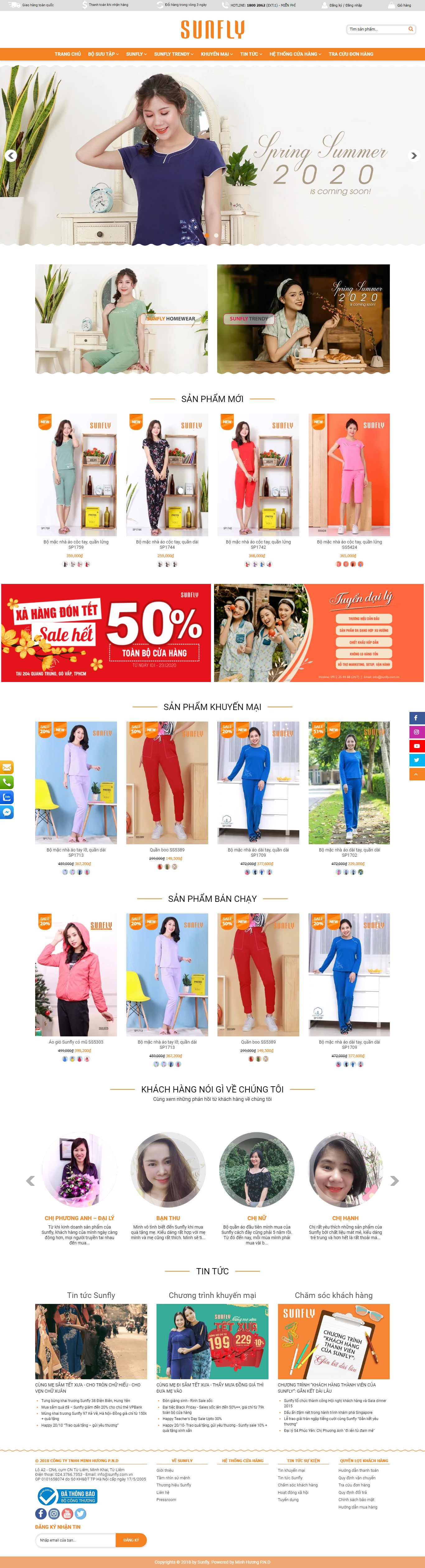 Thiết kế Website thời trang nữ - sunfly.com.vn - VietWebGroup.Vn