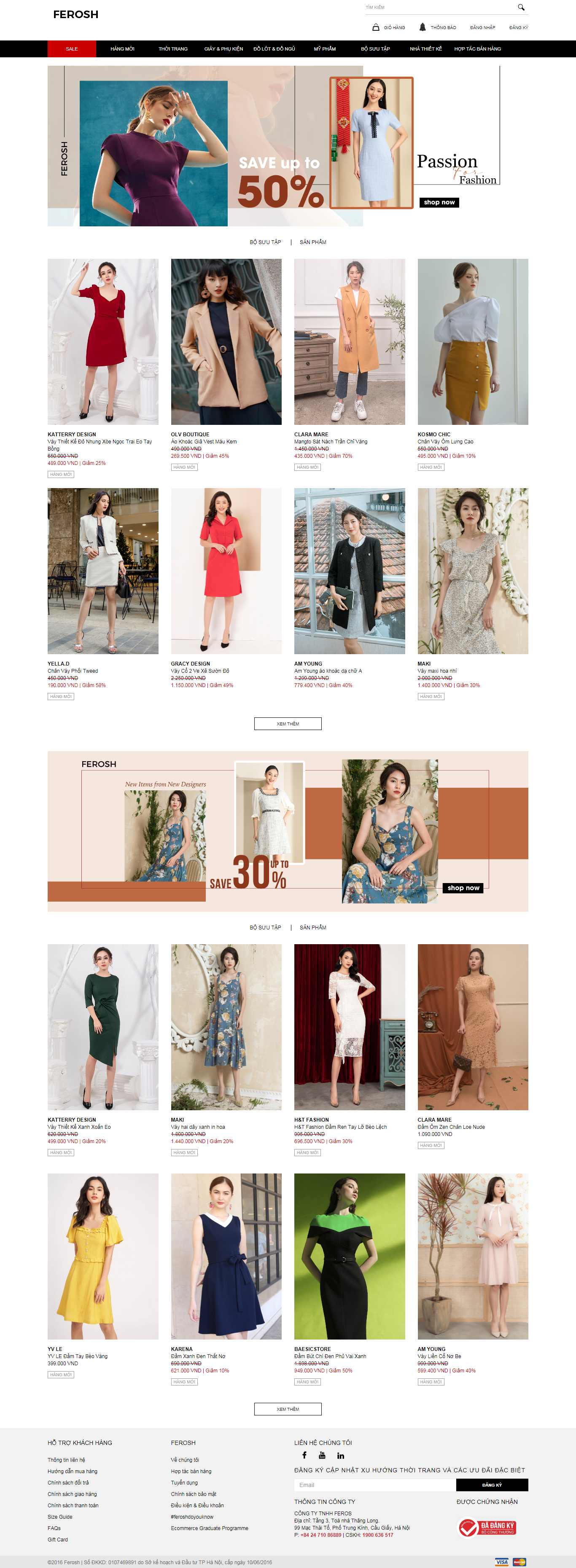 Thiết kế Website thời trang nữ - ferosh.vn - VietWebGroup.Vn