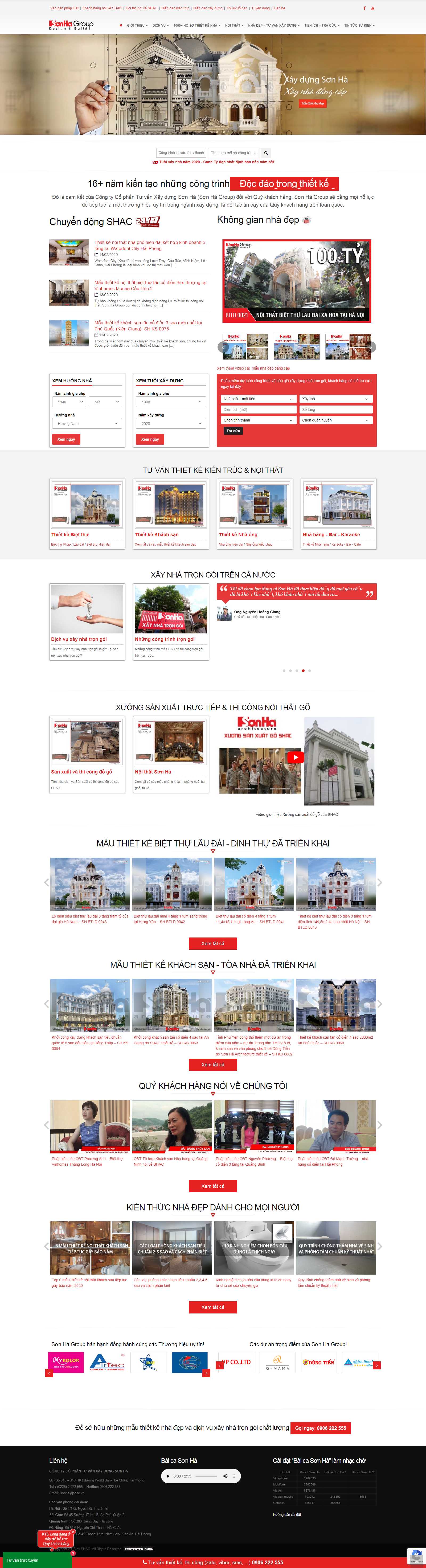 Thiết kế Website vật liệu xây dựng - shac.vn - VietWebGroup.Vn
