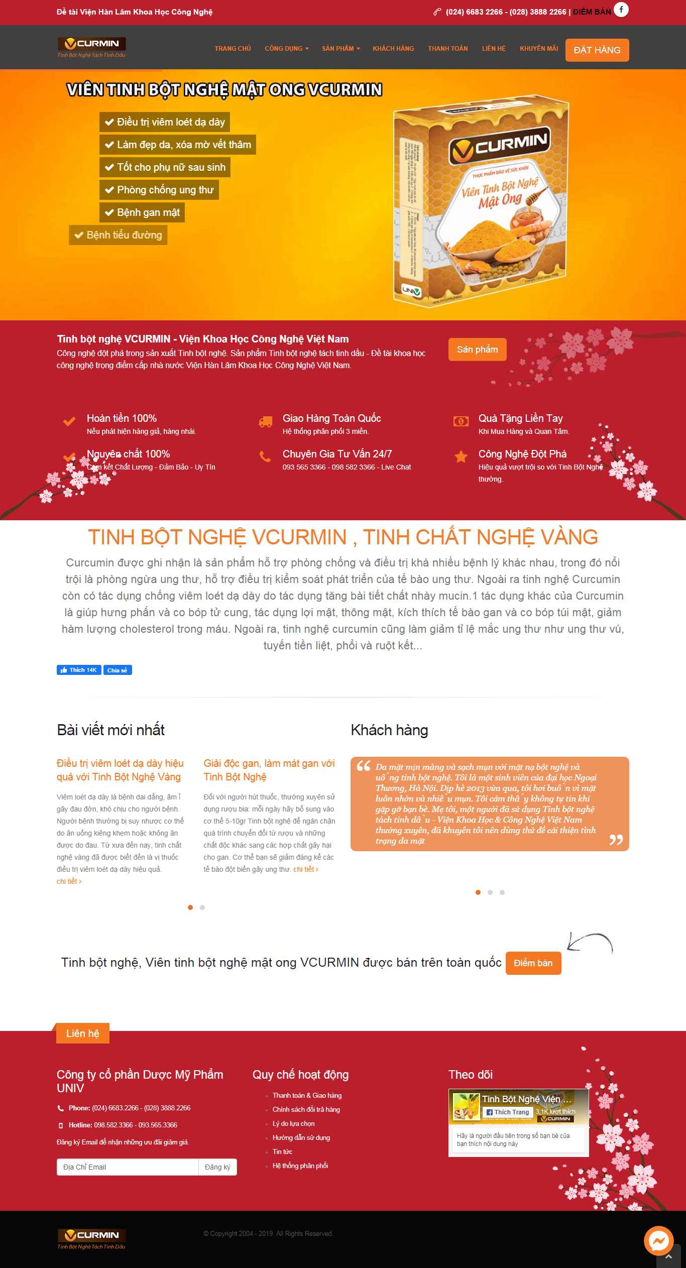 Thiết kế Website tinh bột nghệ - www.tinhbotnghe.vn - VietWebGroup.Vn