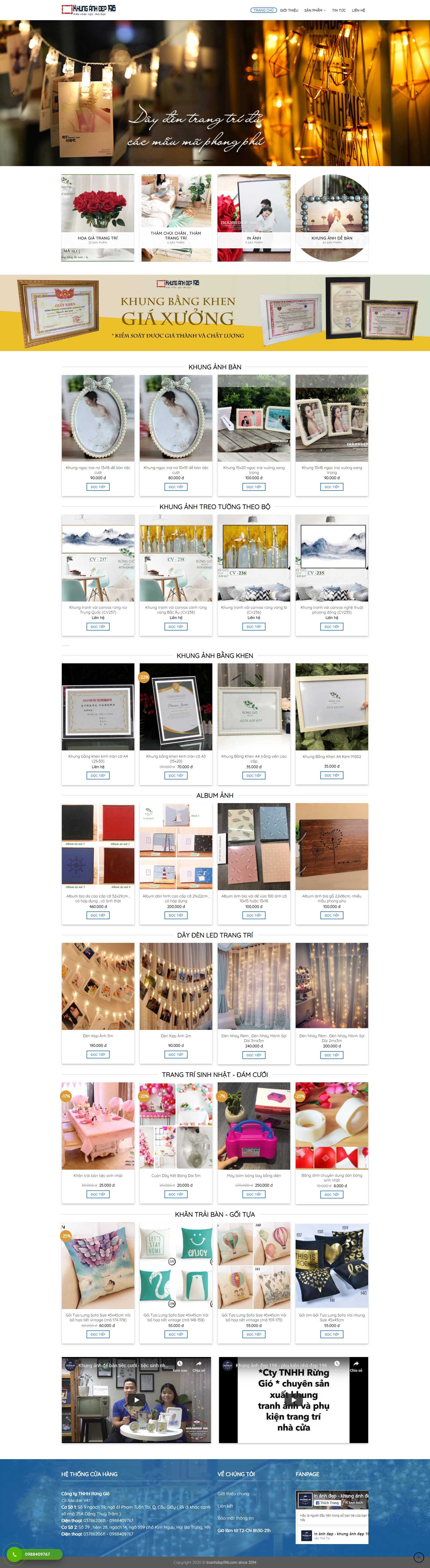 Thiết kế Website tranh ảnh - inanhdep196.com - VietWebGroup.Vn