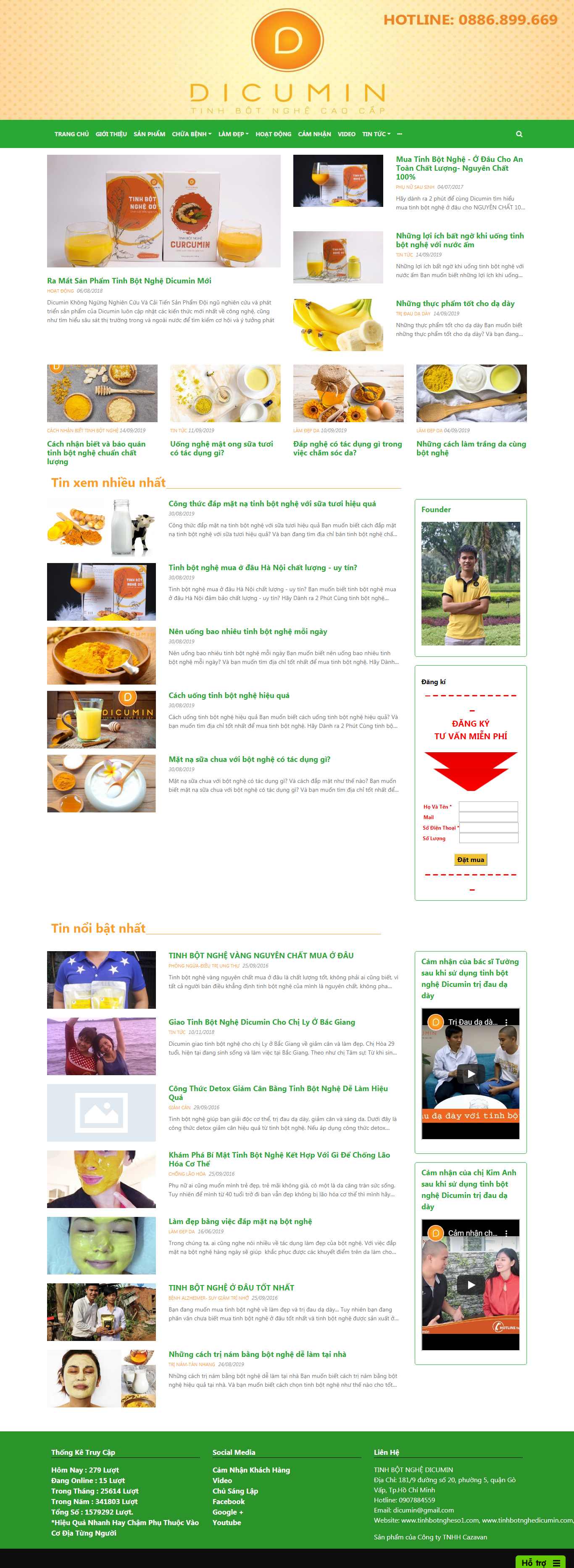 Thiết kế Website tinh bột nghệ - www.tinhbotngheso1.net - VietWebGroup.Vn