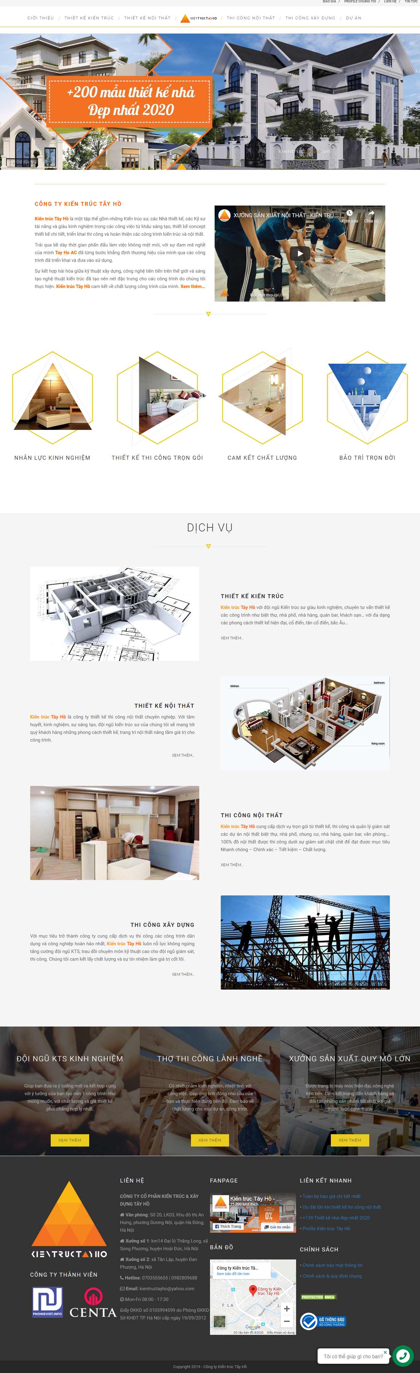 Thiết kế Website công ty xây dựng - kientructayho.vn - VietWebGroup.Vn