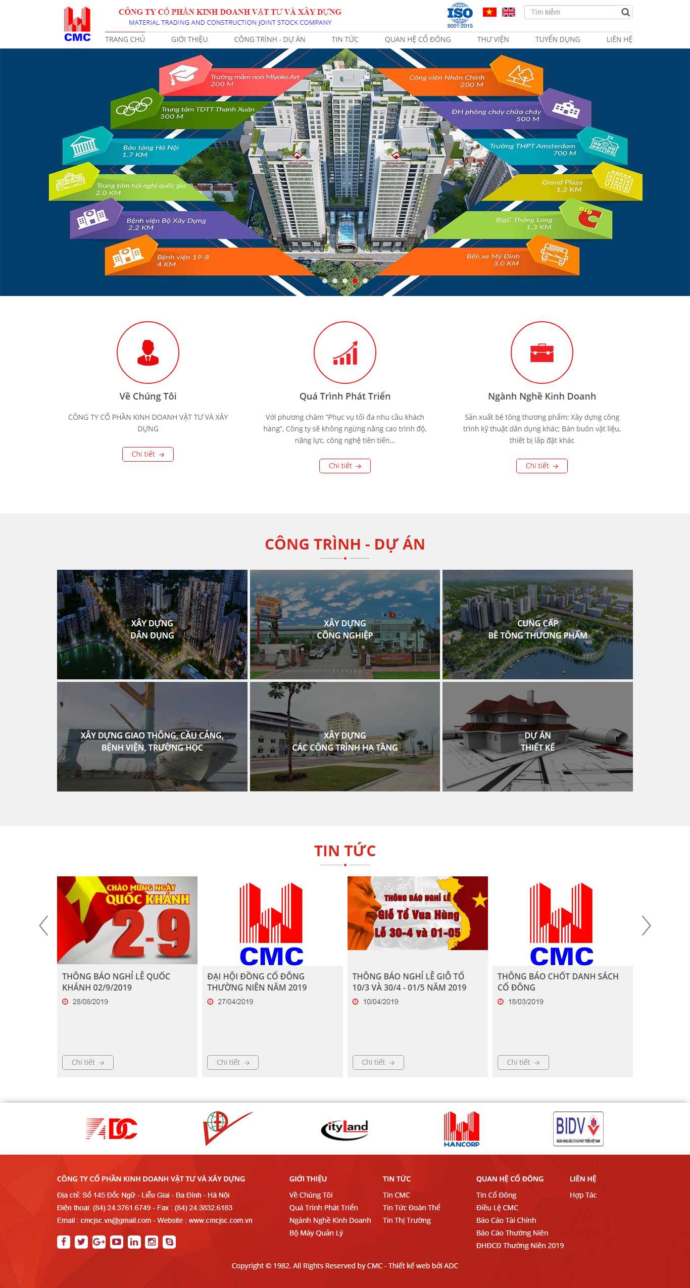 Thiết kế Website công ty xây dựng - cmcjsc.com.vn - VietWebGroup.Vn