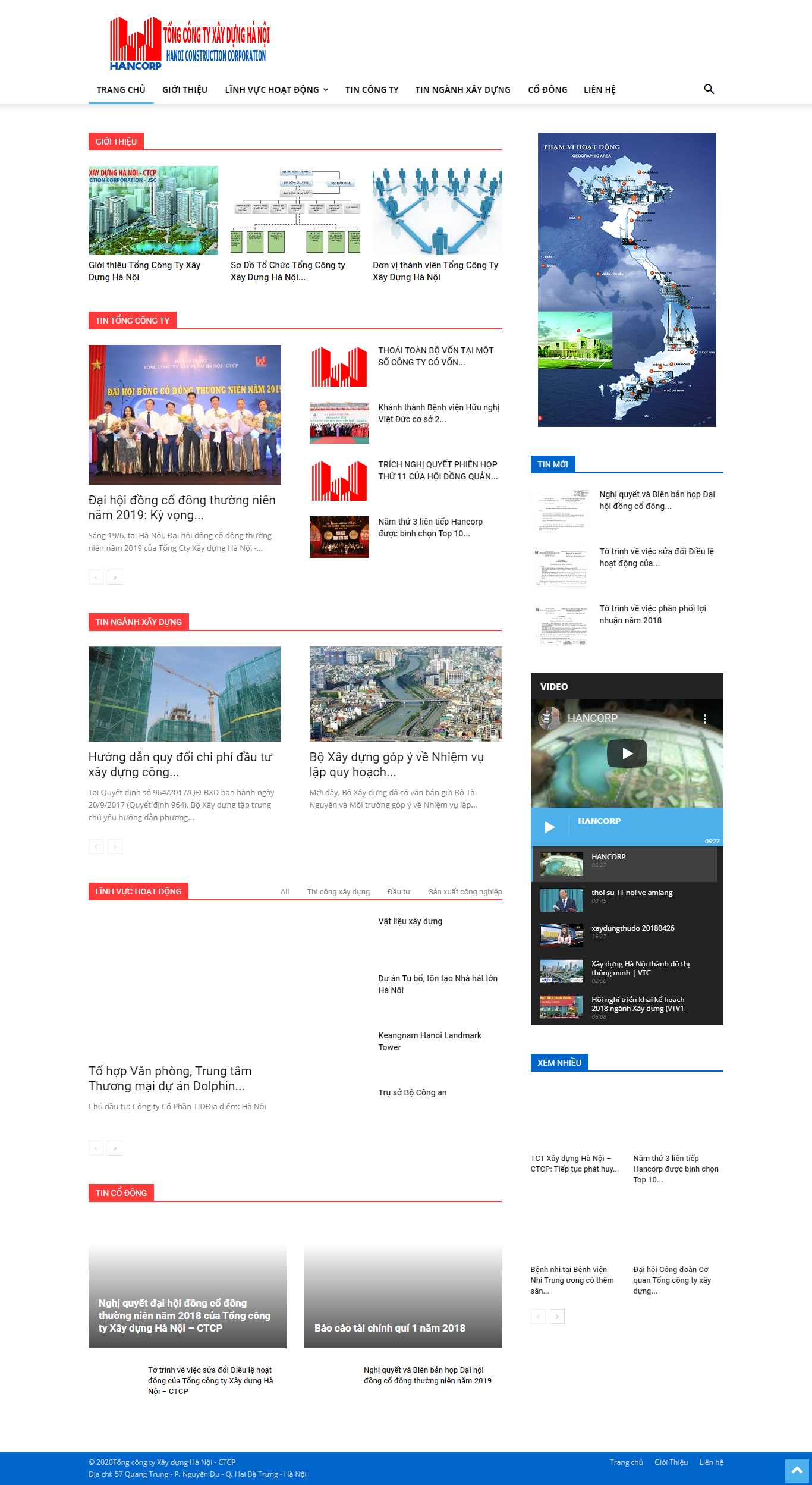Thiết kế Website công ty xây dựng - www.hancorp.com.vn - VietWebGroup.Vn