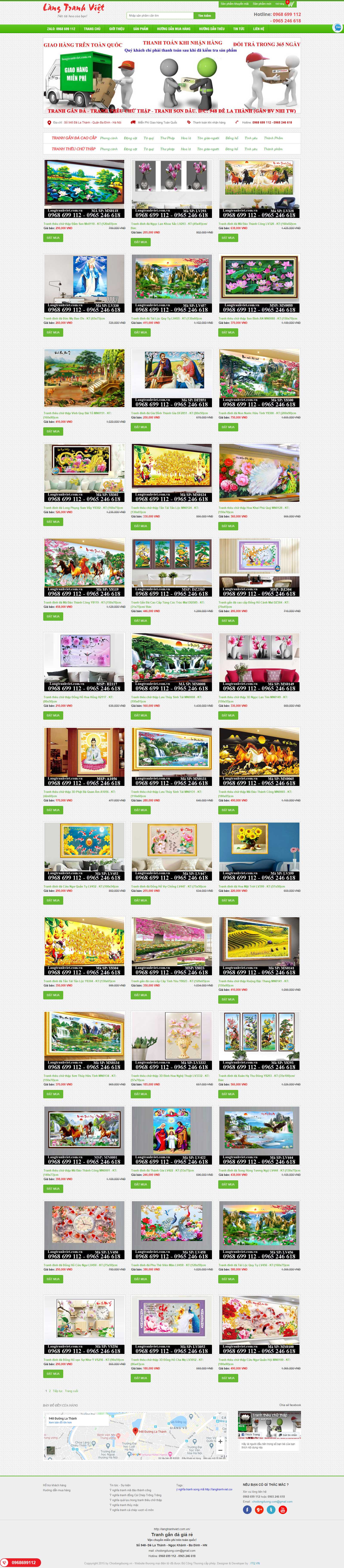 Thiết kế Website tranh ảnh - langtranhviet.com.vn - VietWebGroup.Vn