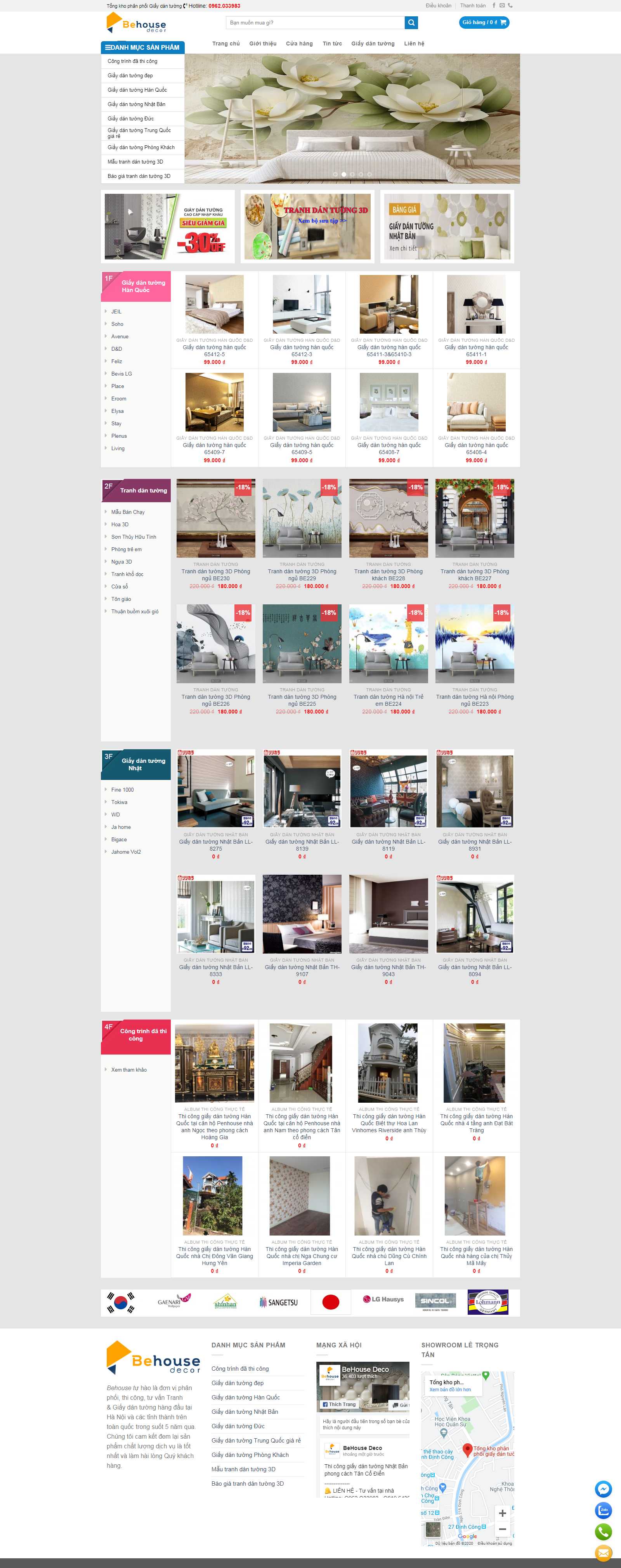 Thiết kế Website giấy dán tường - behouse.com.vn - VietWebGroup.Vn