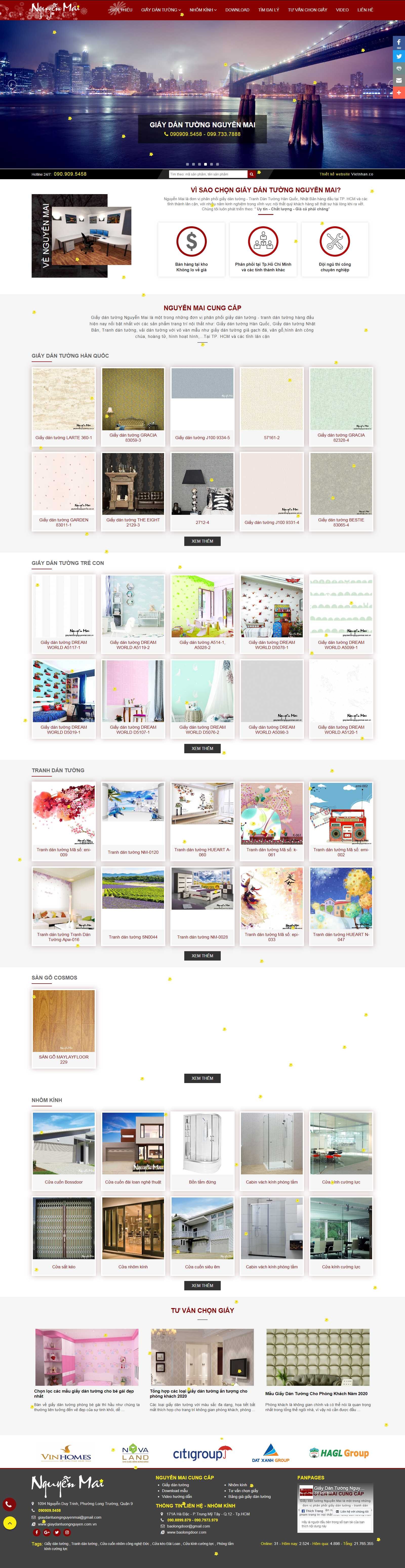 Thiết kế Website giấy dán tường - giaydantuongnguyenmai.com.vn - VietWebGroup.Vn