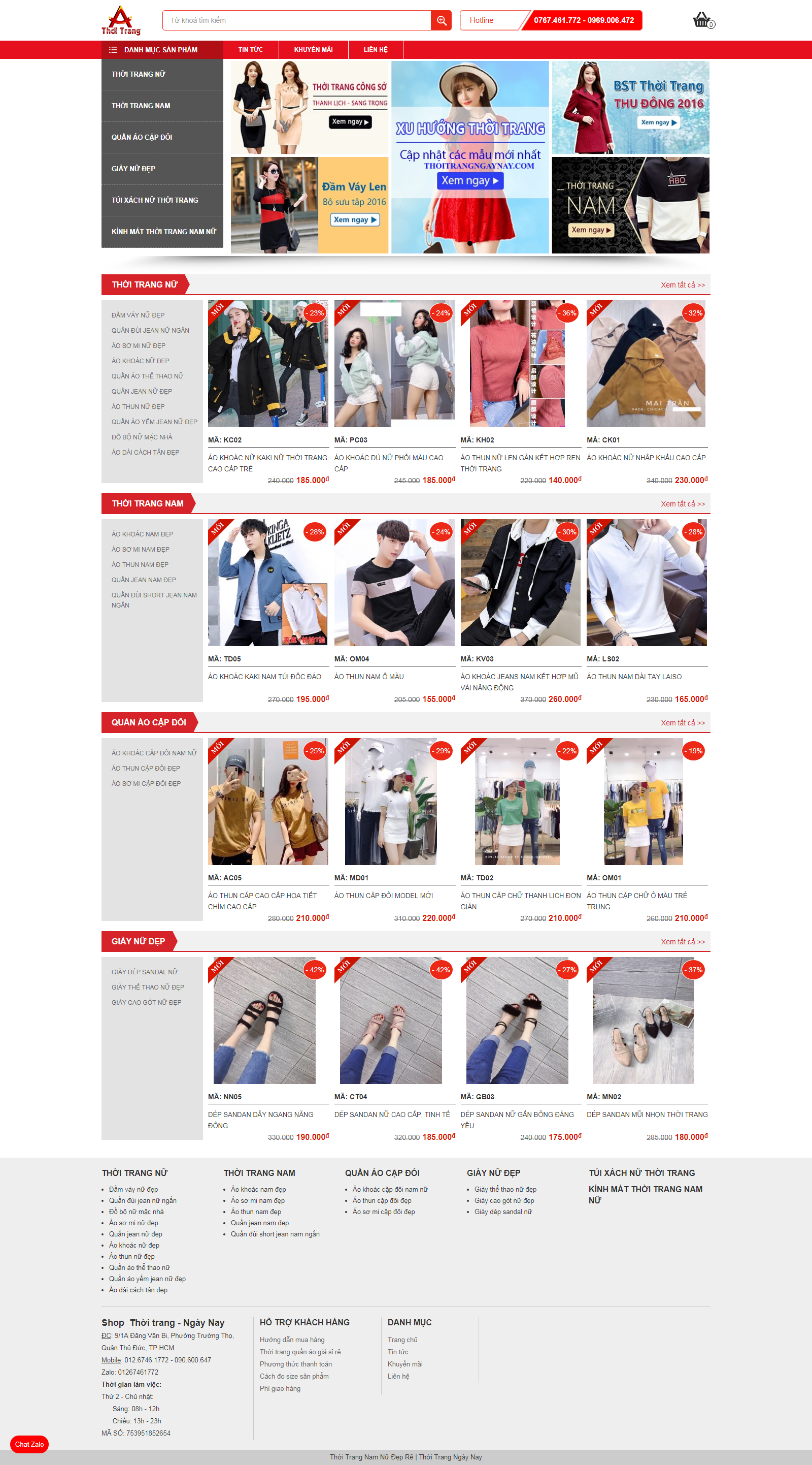 Thiết kế Website shop - thoitrangngaynay.com - VietWebGroup.Vn