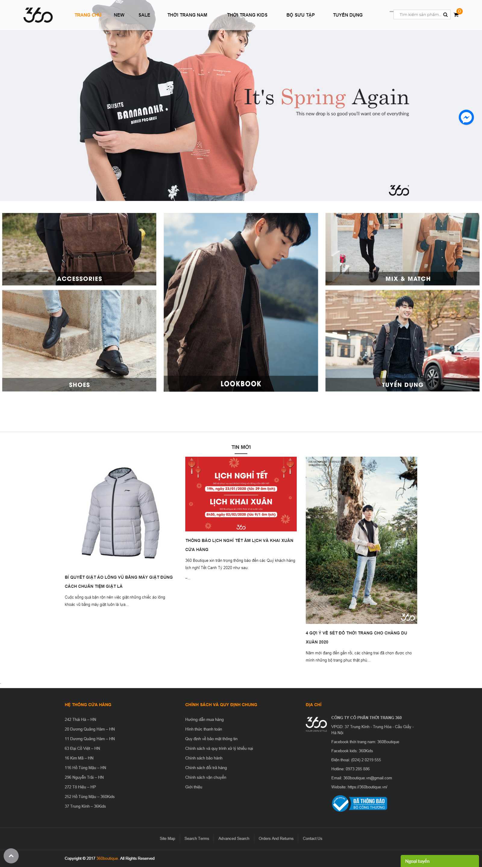 Thiết kế Website shop - 360boutique.vn - VietWebGroup.Vn