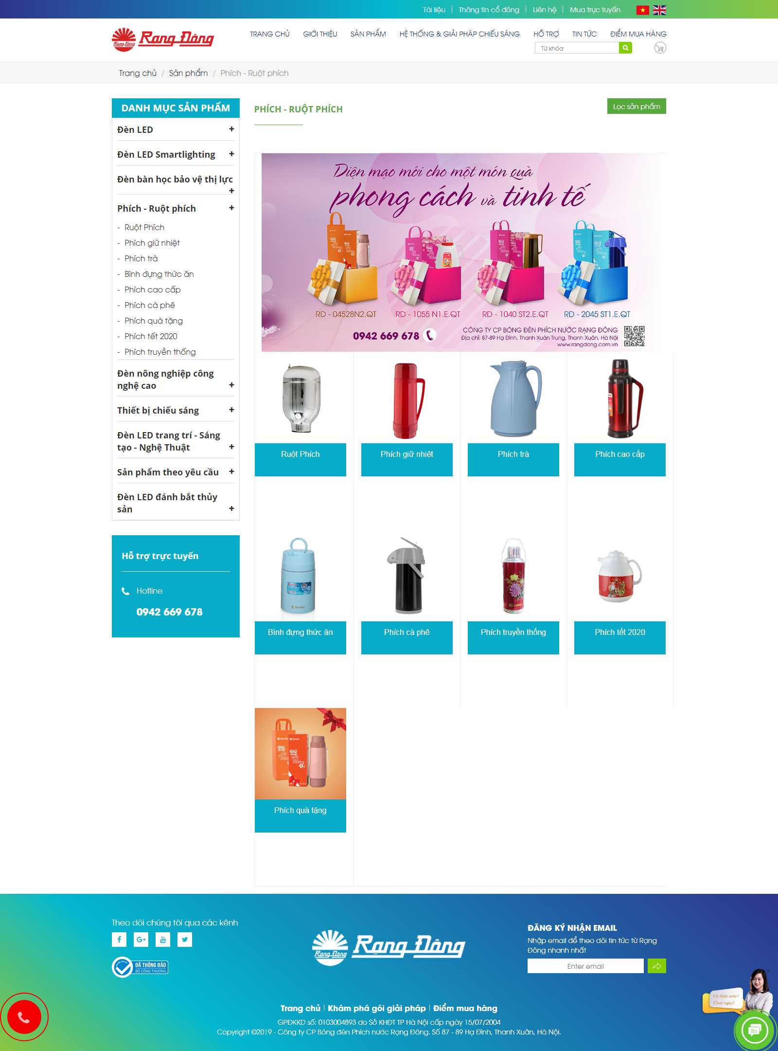 Thiết kế Website bình giữ nhiệt - rangdong.com.vn - VietWebGroup.Vn