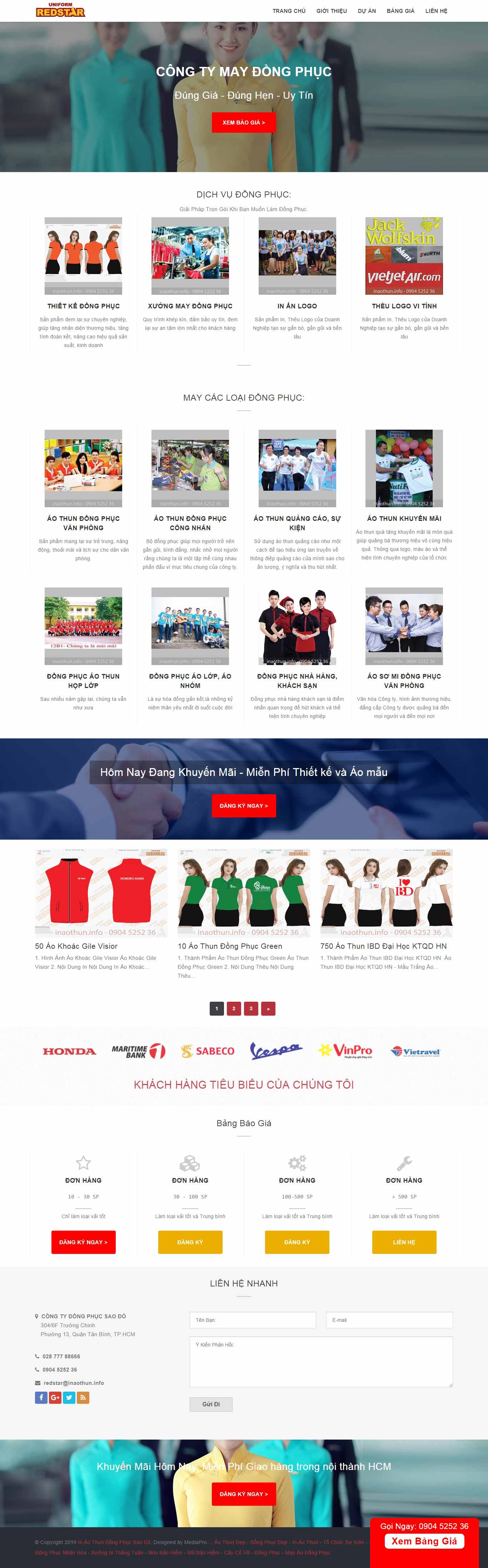 Thiết kế Website áo thun - www.inaothun.info - VietWebGroup.Vn