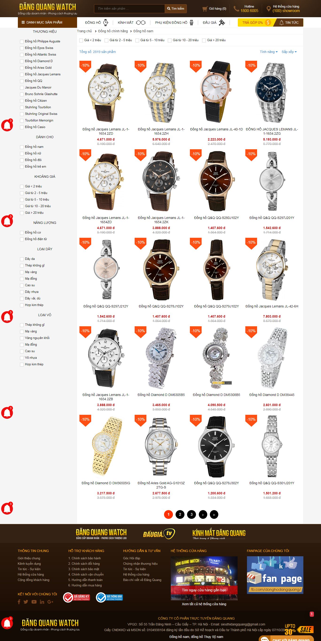 Thiết kế Website đồng hồ - www.dangquangwatch.vn - VietWebGroup.Vn