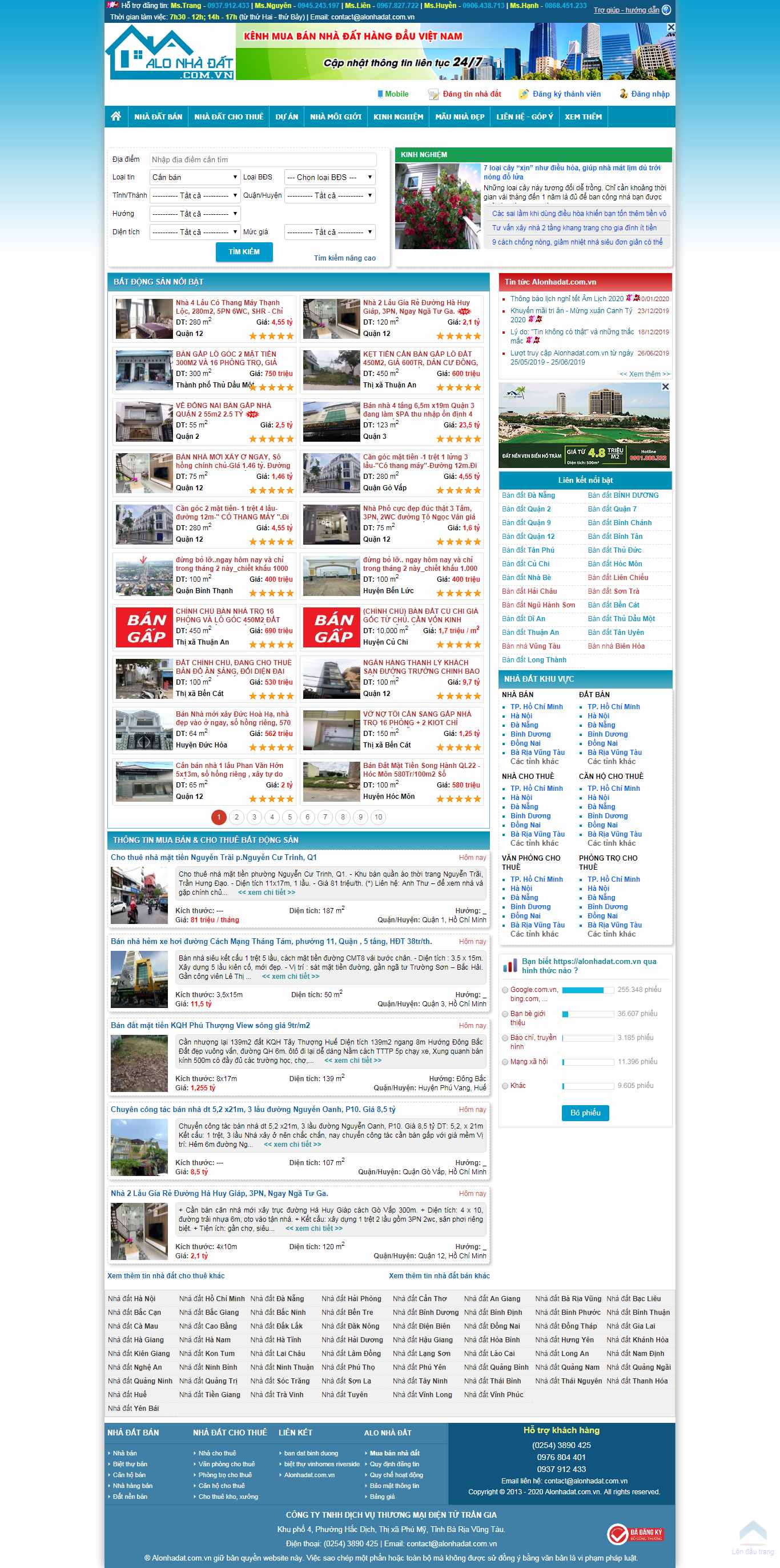 Thiết kế Website bất động sản - alonhadat.com.vn - VietWebGroup.Vn