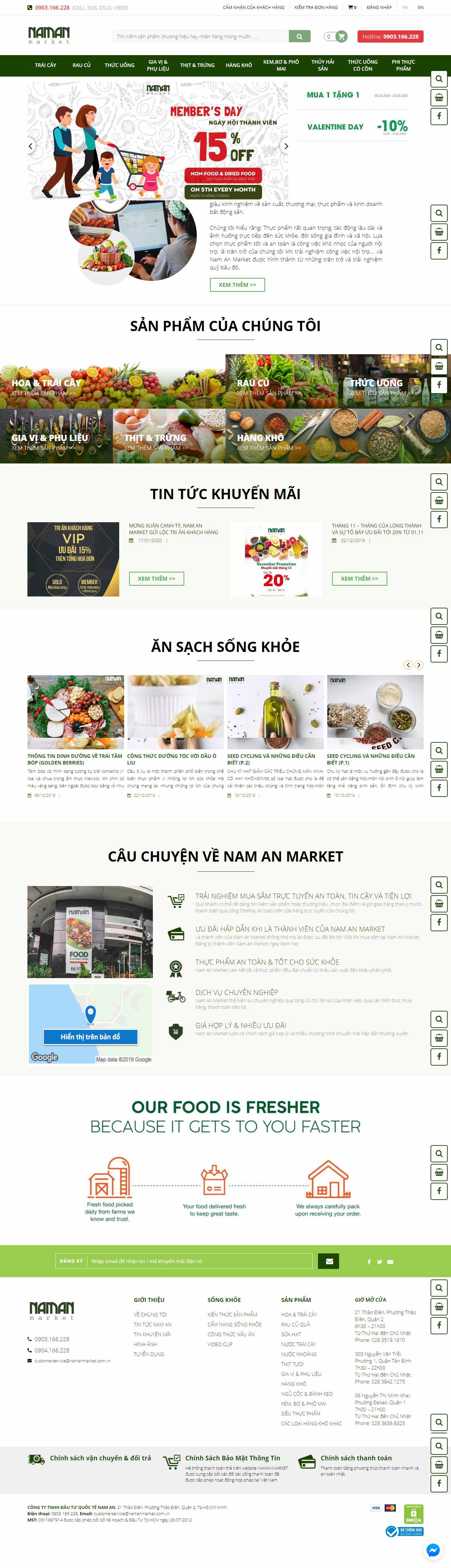 Thiết kế Website tin tức - namanmarket.com - VietWebGroup.Vn